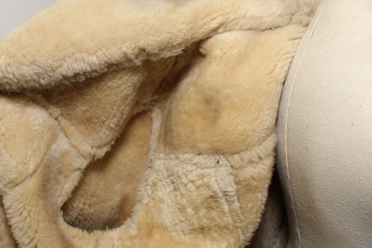 Vintage "Shearling Texas Tanning" Leather And Wool Jacket