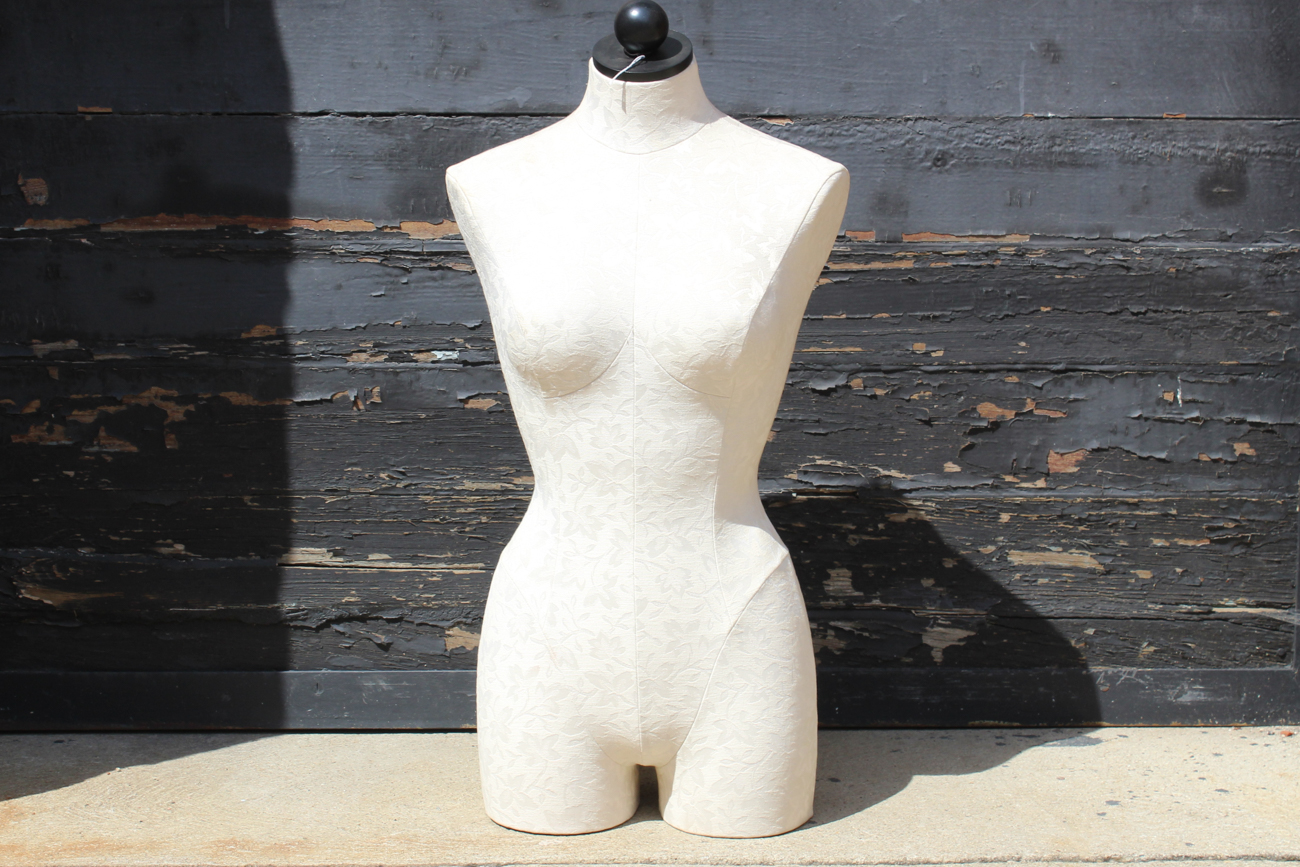White Upholstered Dress Form
