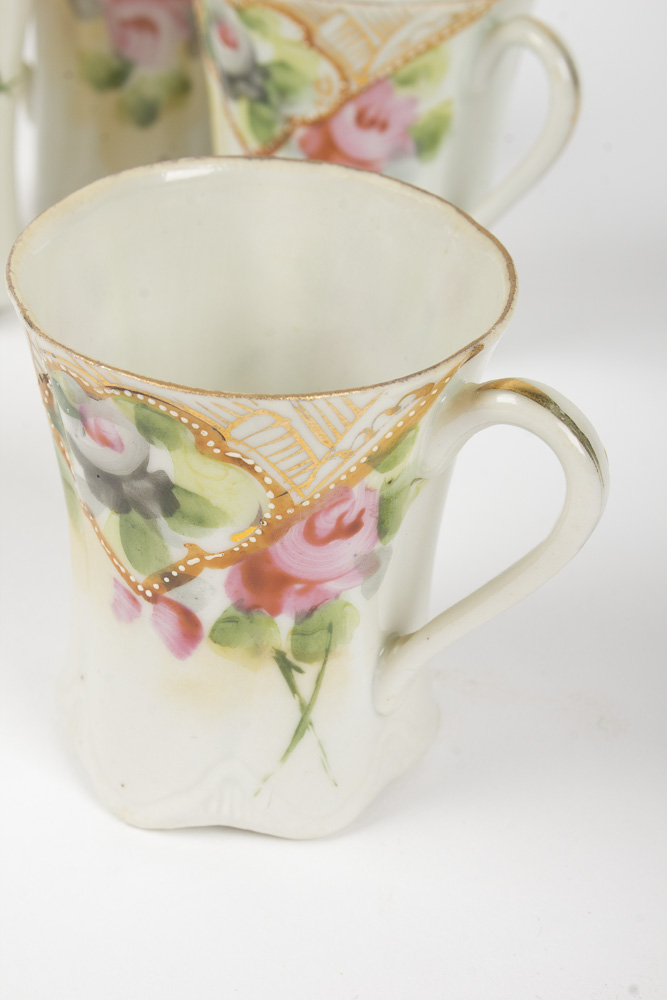 Nippon Japanese Porcelain Assembled Chocolate Set