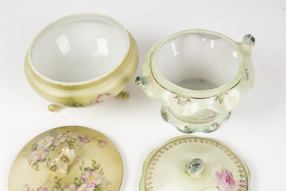 Nippon Japanese Porcelain Assembled Chocolate Set