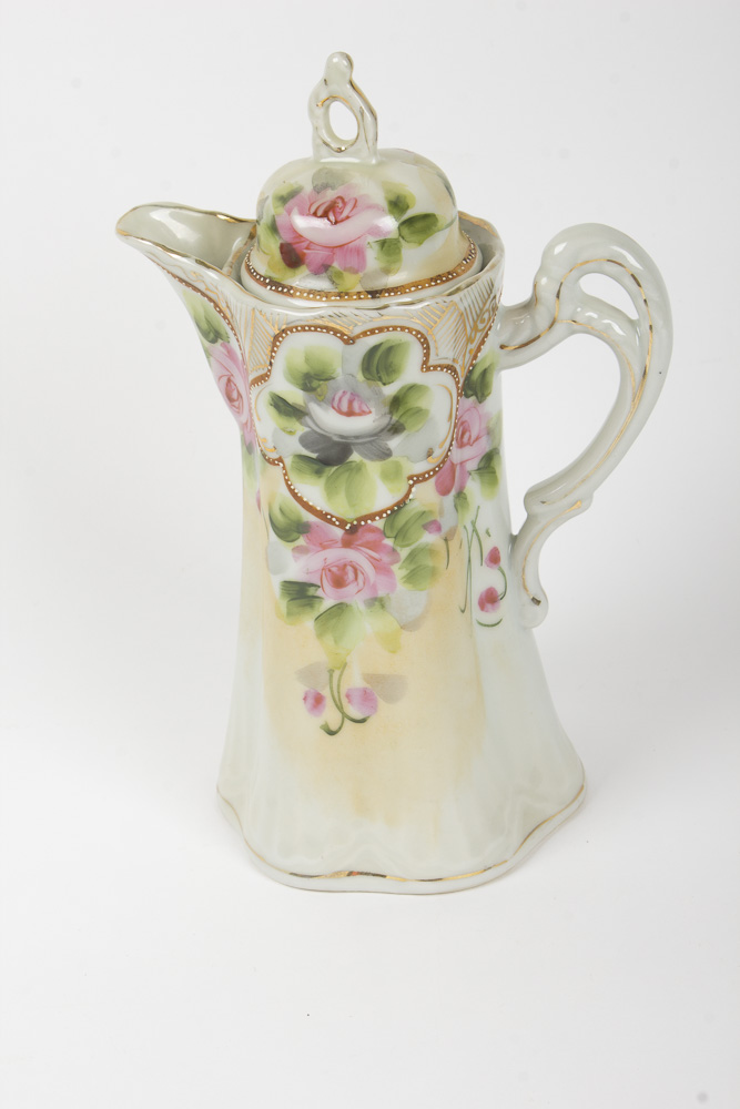 Nippon Japanese Porcelain Assembled Chocolate Set