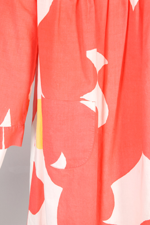 1960s Marimekko Cotton Smock Dress with Abstract Print