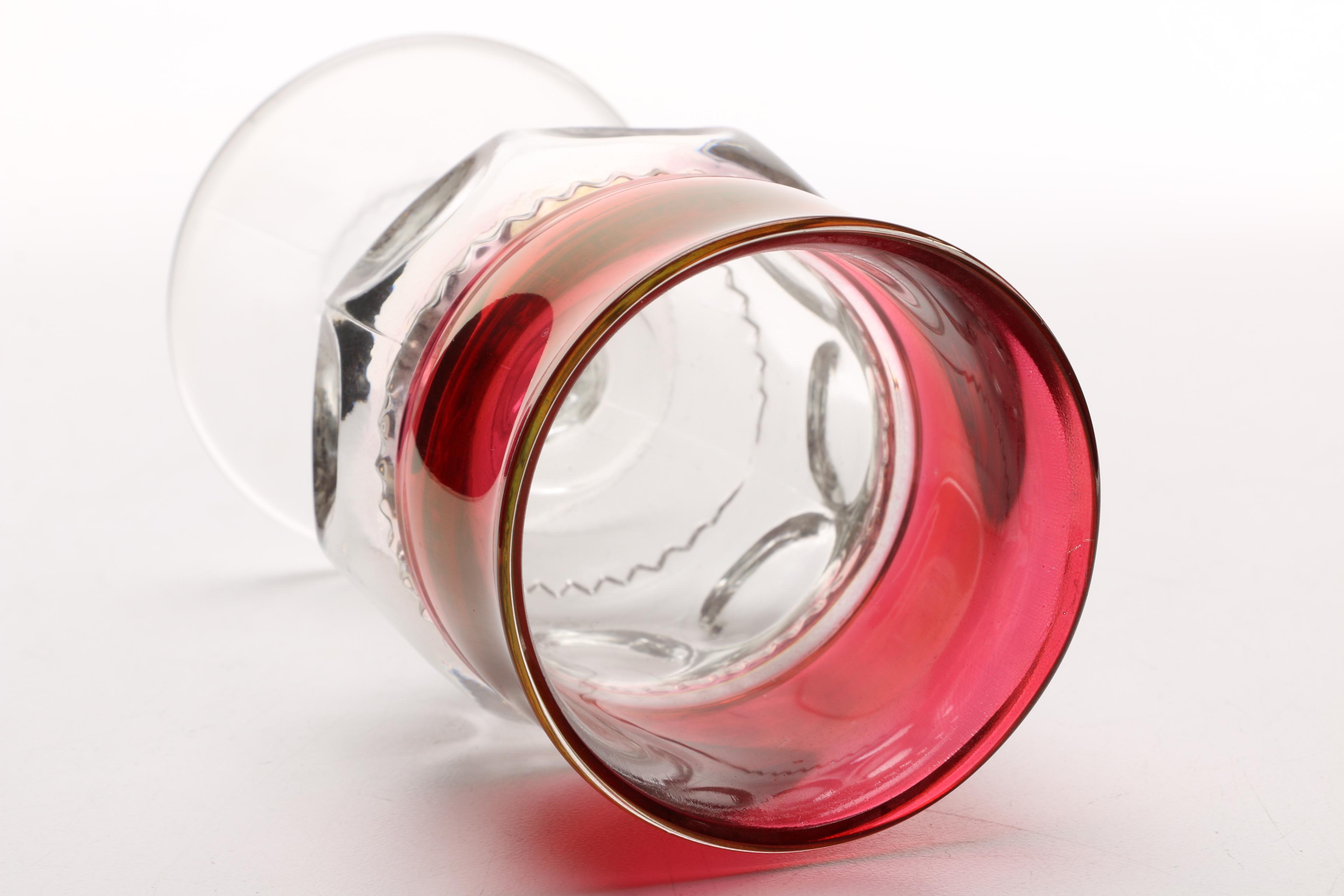 King's Crown-Cranberry Flashed Stemware