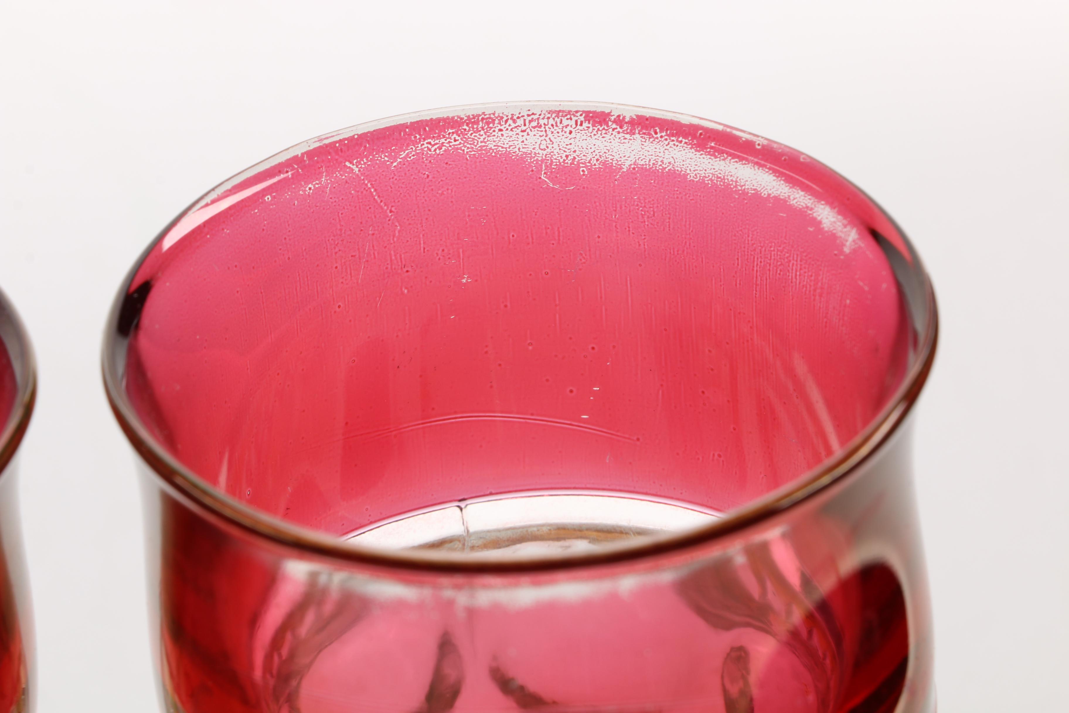 King's Crown-Cranberry Flashed Stemware