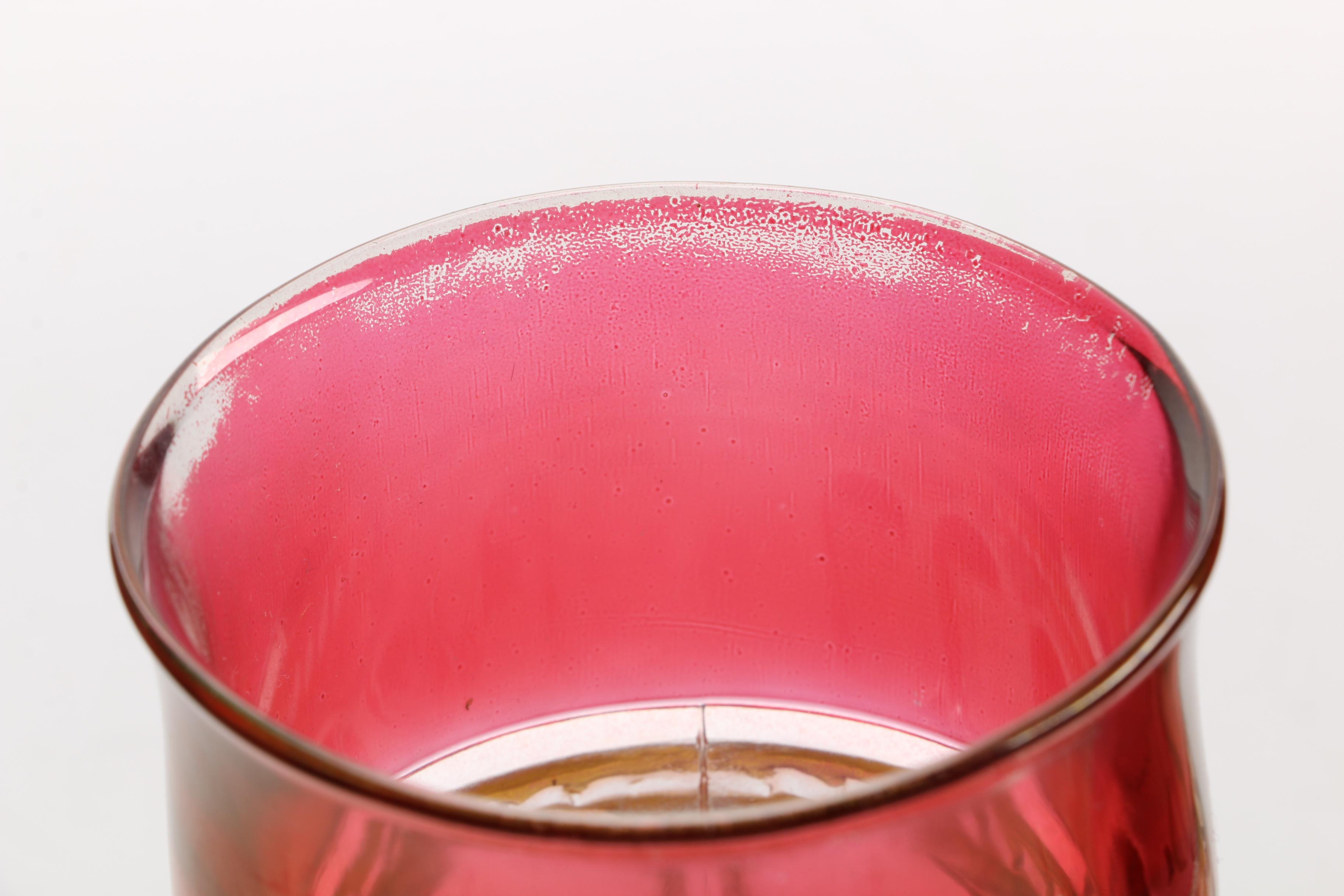 King's Crown-Cranberry Flashed Stemware