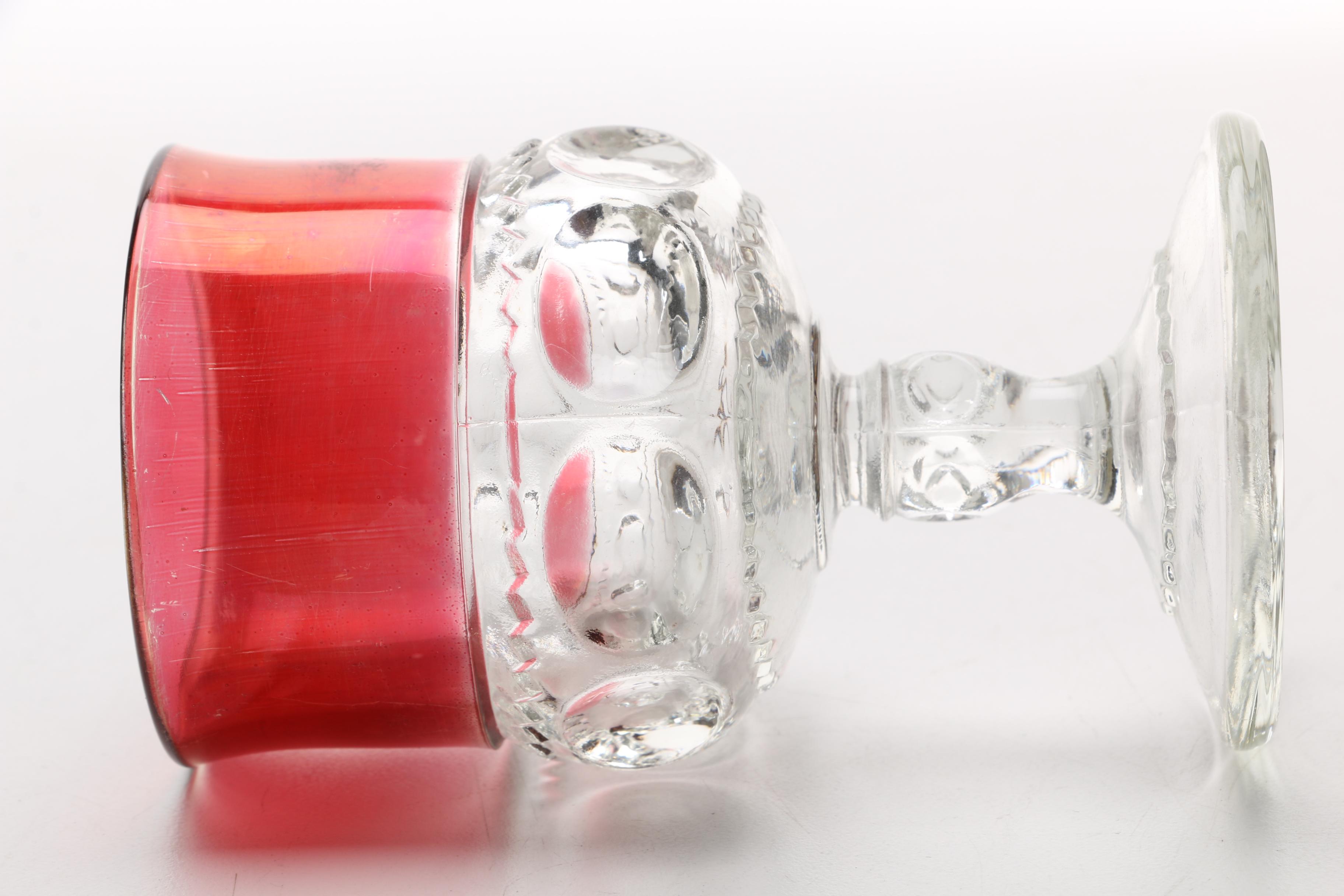 King's Crown-Cranberry Flashed Stemware