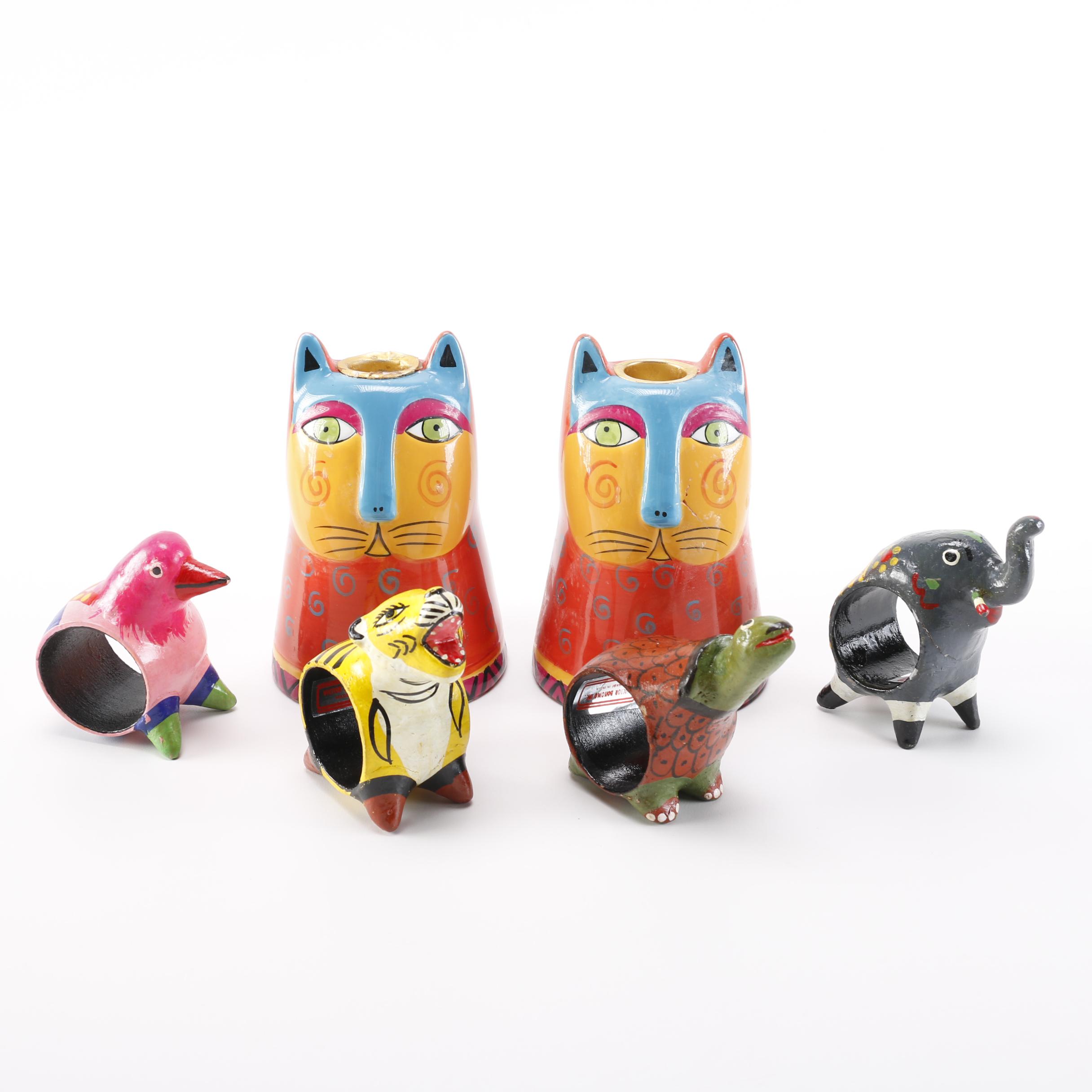 Animal-Themed Napkin Rings and Candle Holders