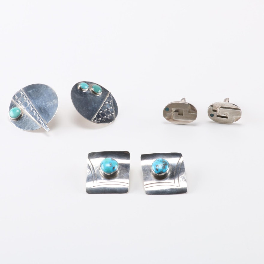 Sterling Silver Turquoise Jewelry With Leonard and Marian Nez