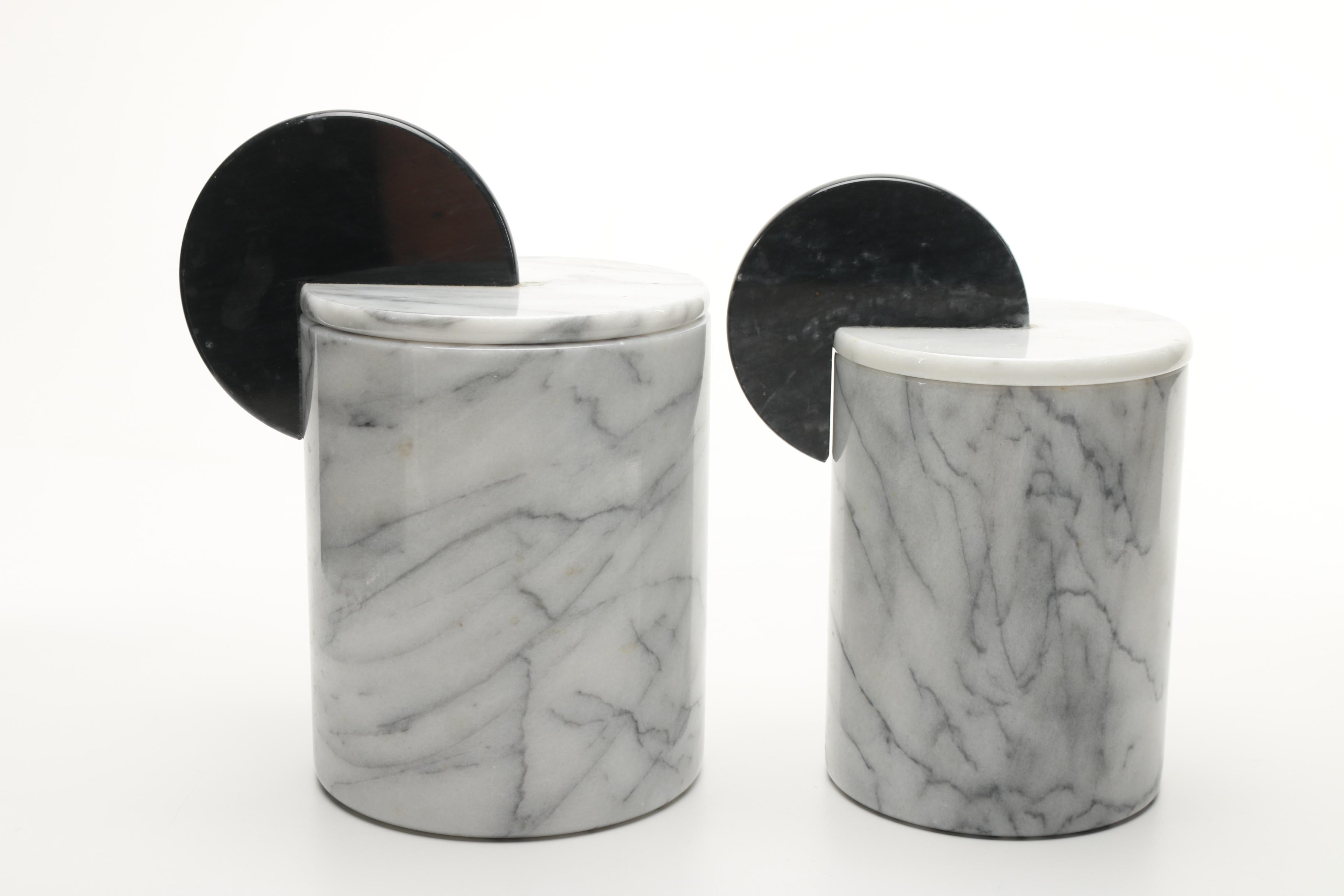 Marble Canisters with Lids