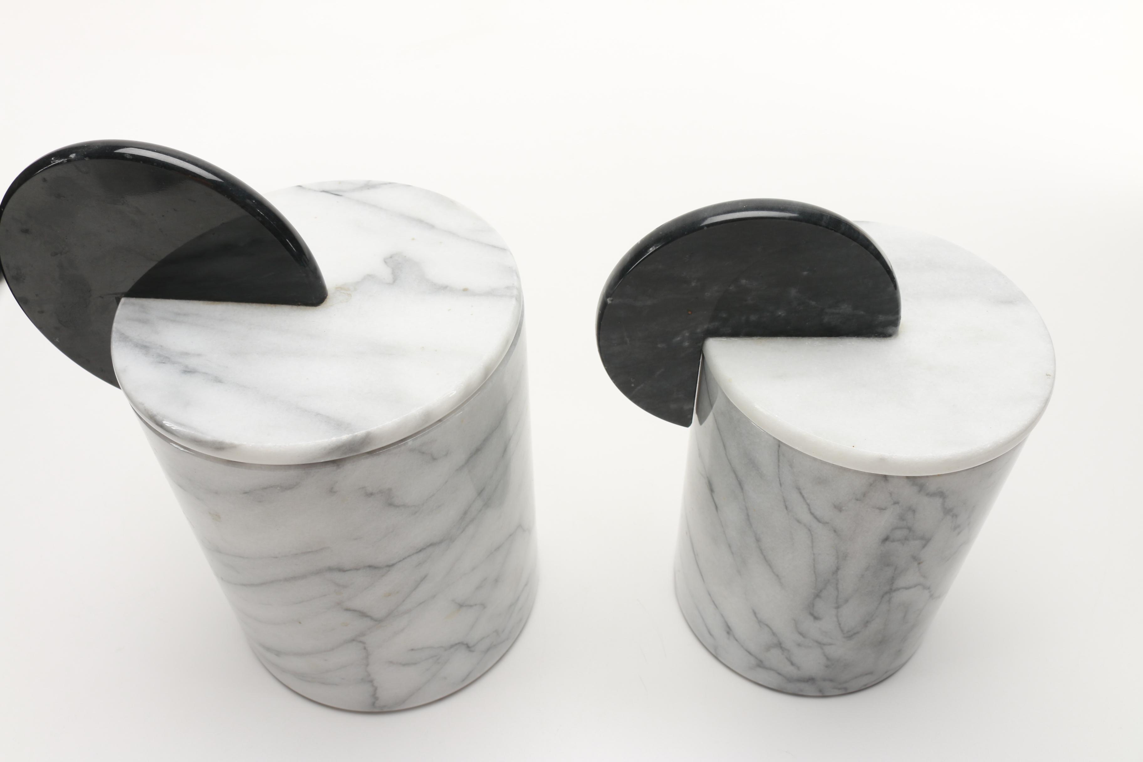 Marble Canisters with Lids
