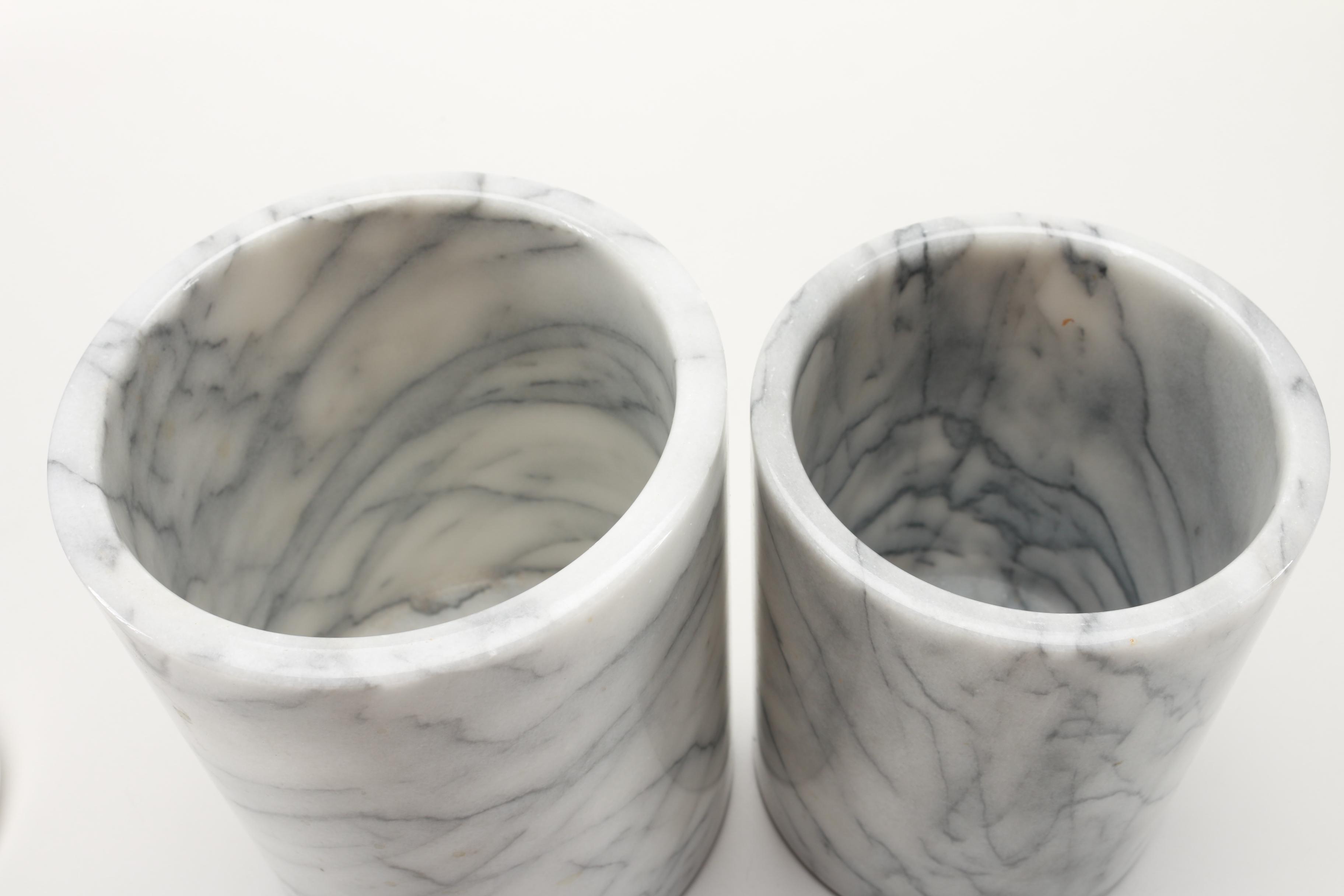Marble Canisters with Lids