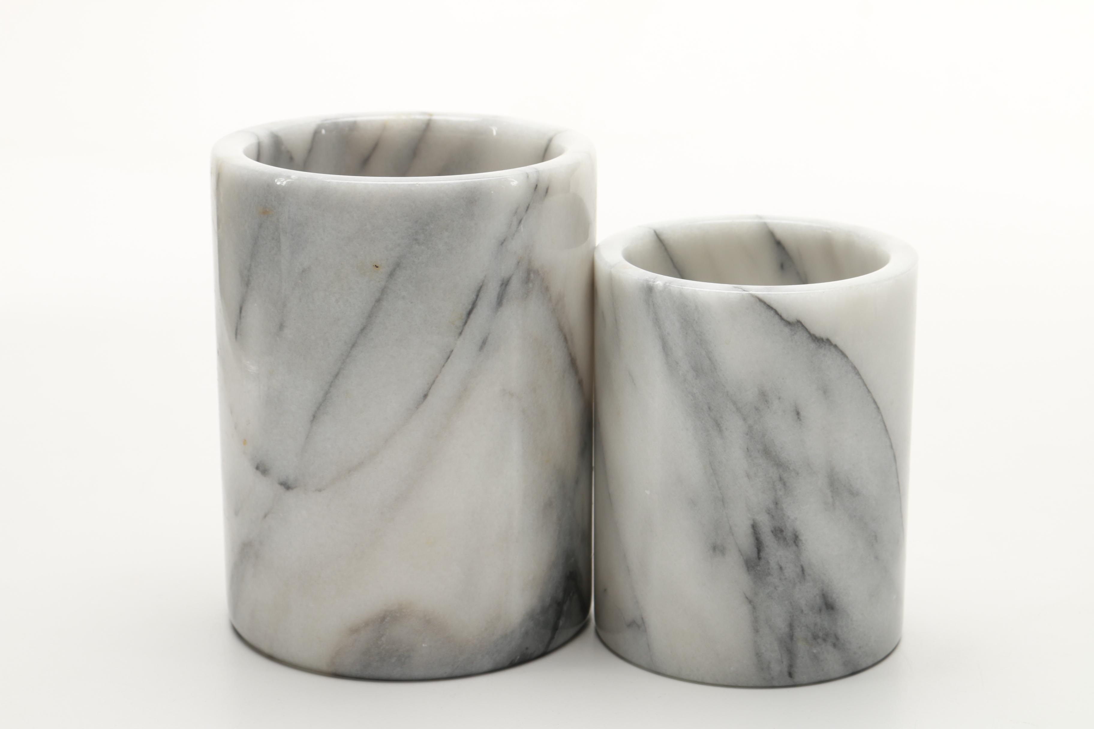 Marble Canisters with Lids
