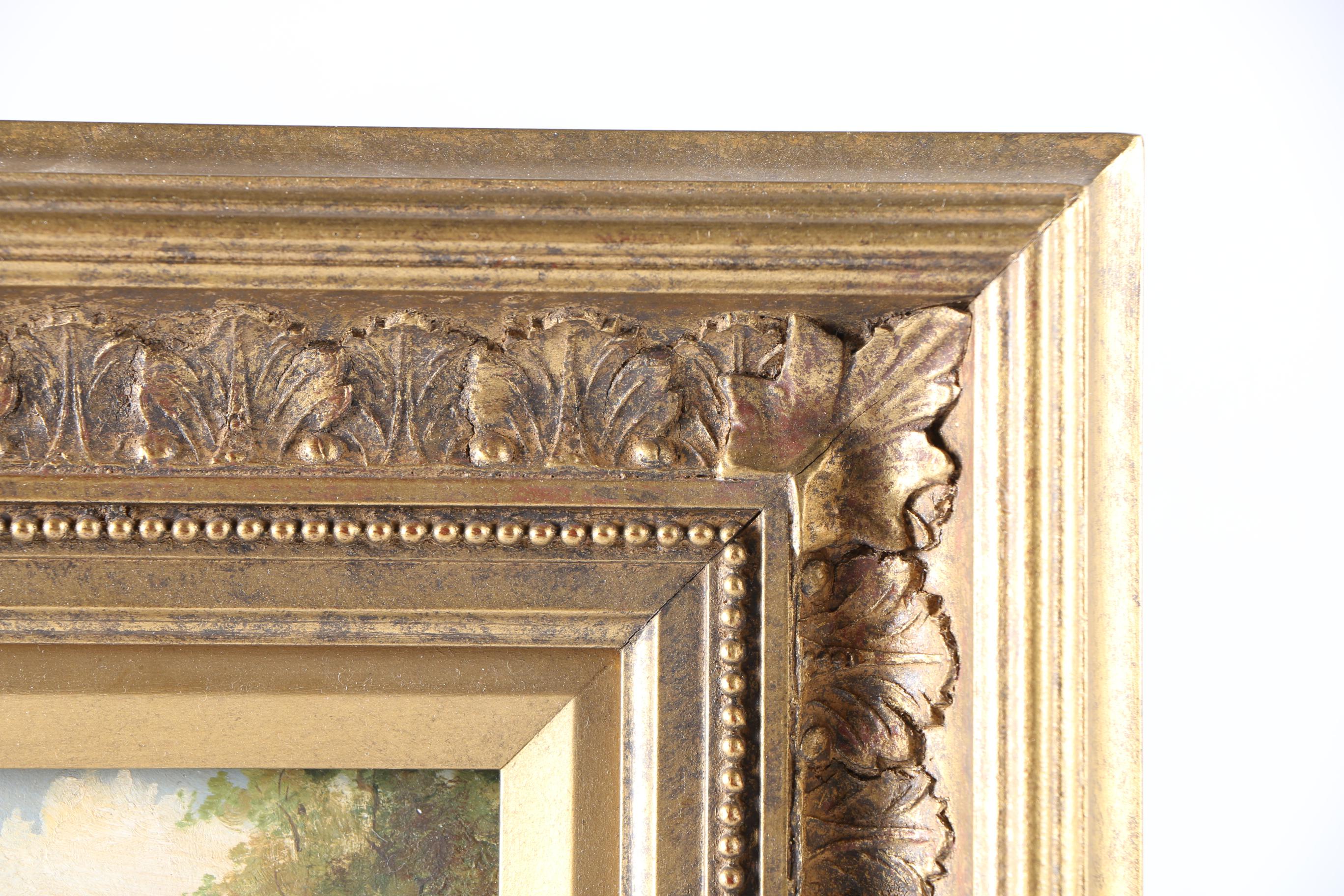 C. Shayer Oil Painting on Wood Panel "Barnyard with Chickens"