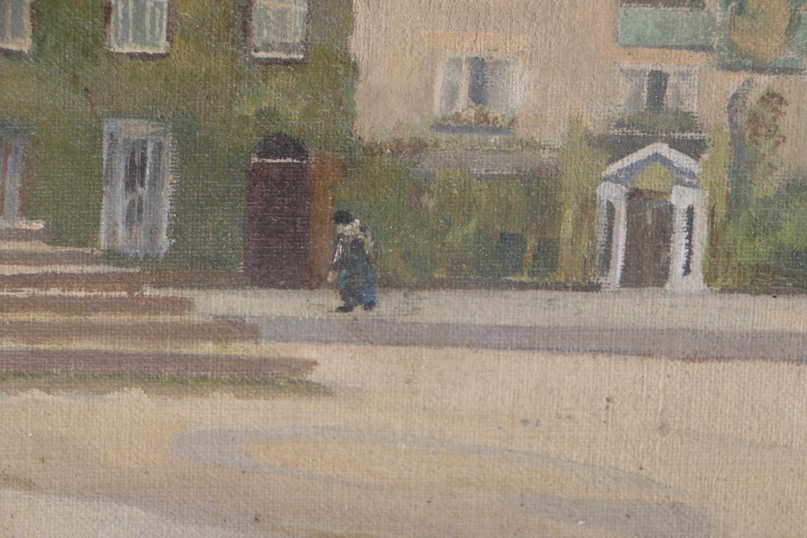 Attributed to A. B. Fanshaw Oil on Canvas "Near Cambridge"