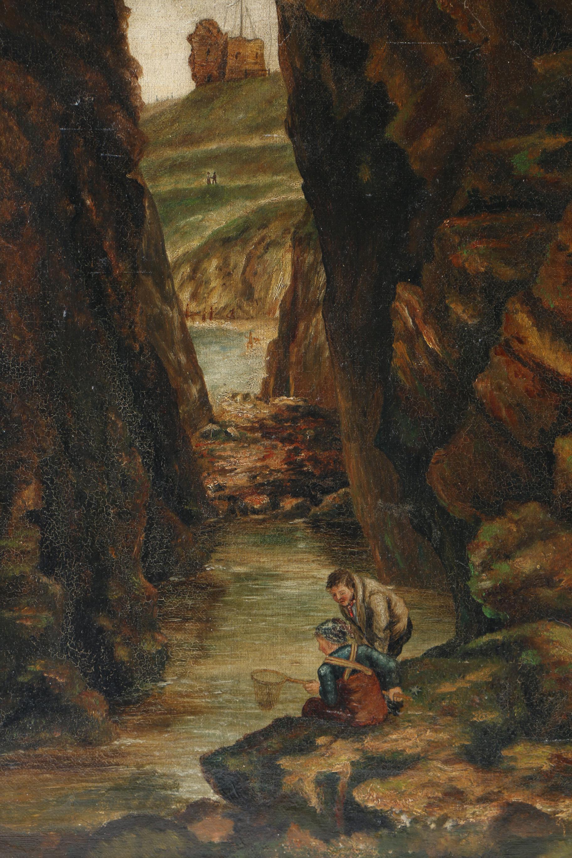 Ethel Murray Oil Painting on Canvas of Men Fishing