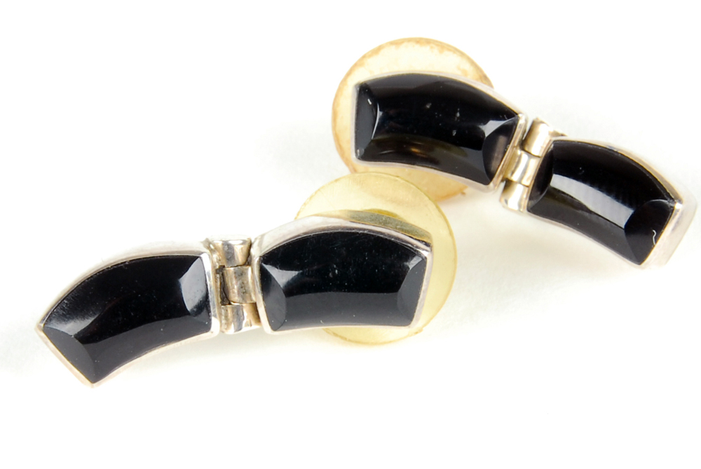 Sterling Silver Onyx Necklace, Bracelet, and Earring Set