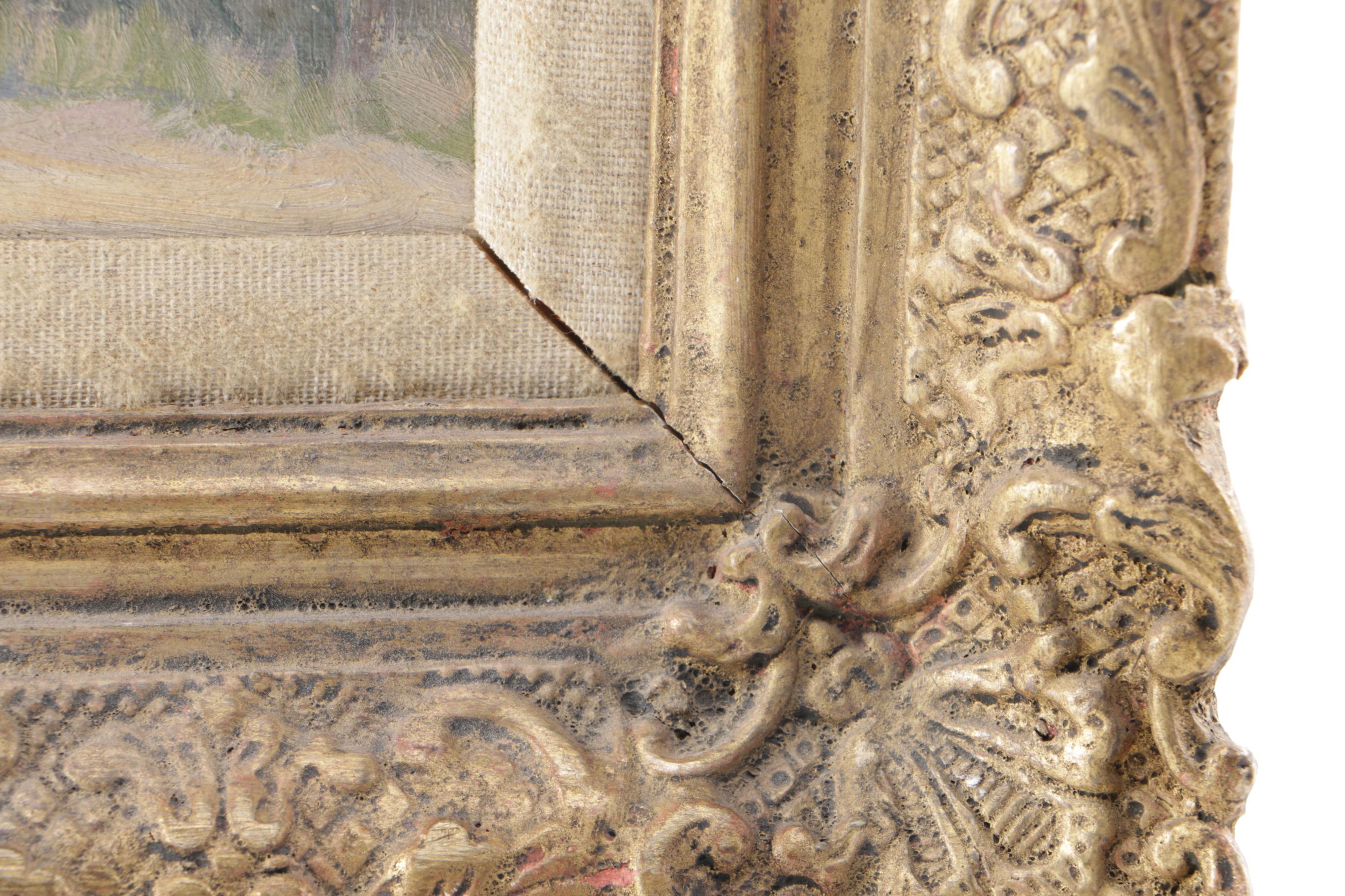 Charles J. Stokoe Oil Painting on Canvas Board of Landscape