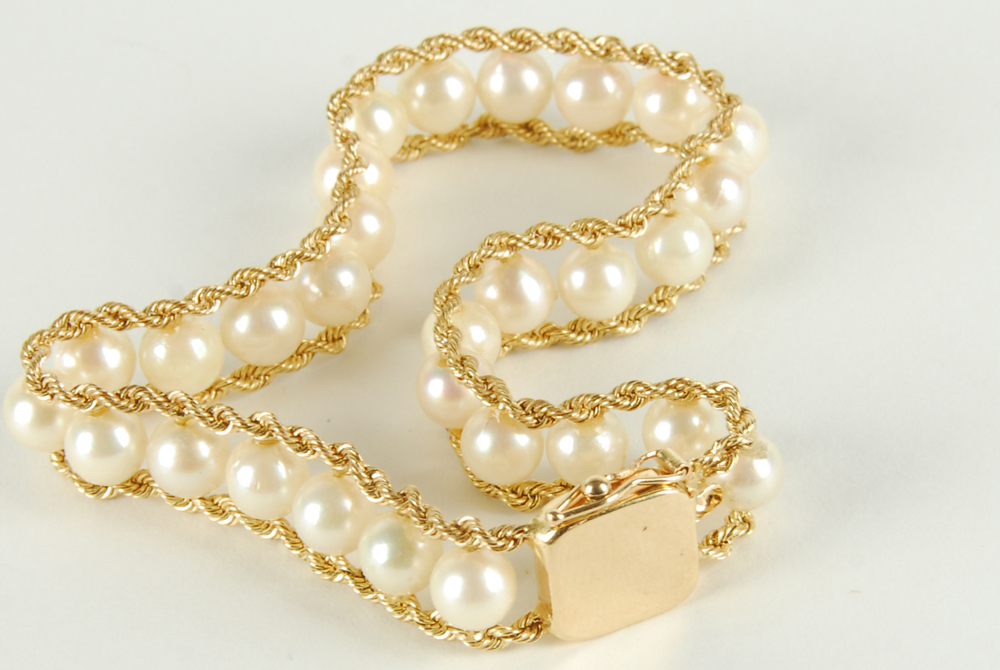14K Yellow Gold Jewlery Collection Including Pearls