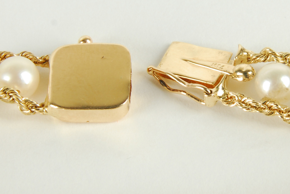 14K Yellow Gold Jewlery Collection Including Pearls