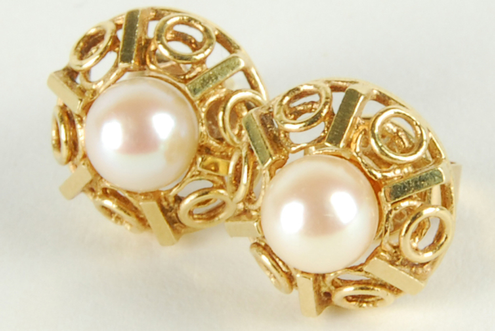 14K Yellow Gold Jewlery Collection Including Pearls