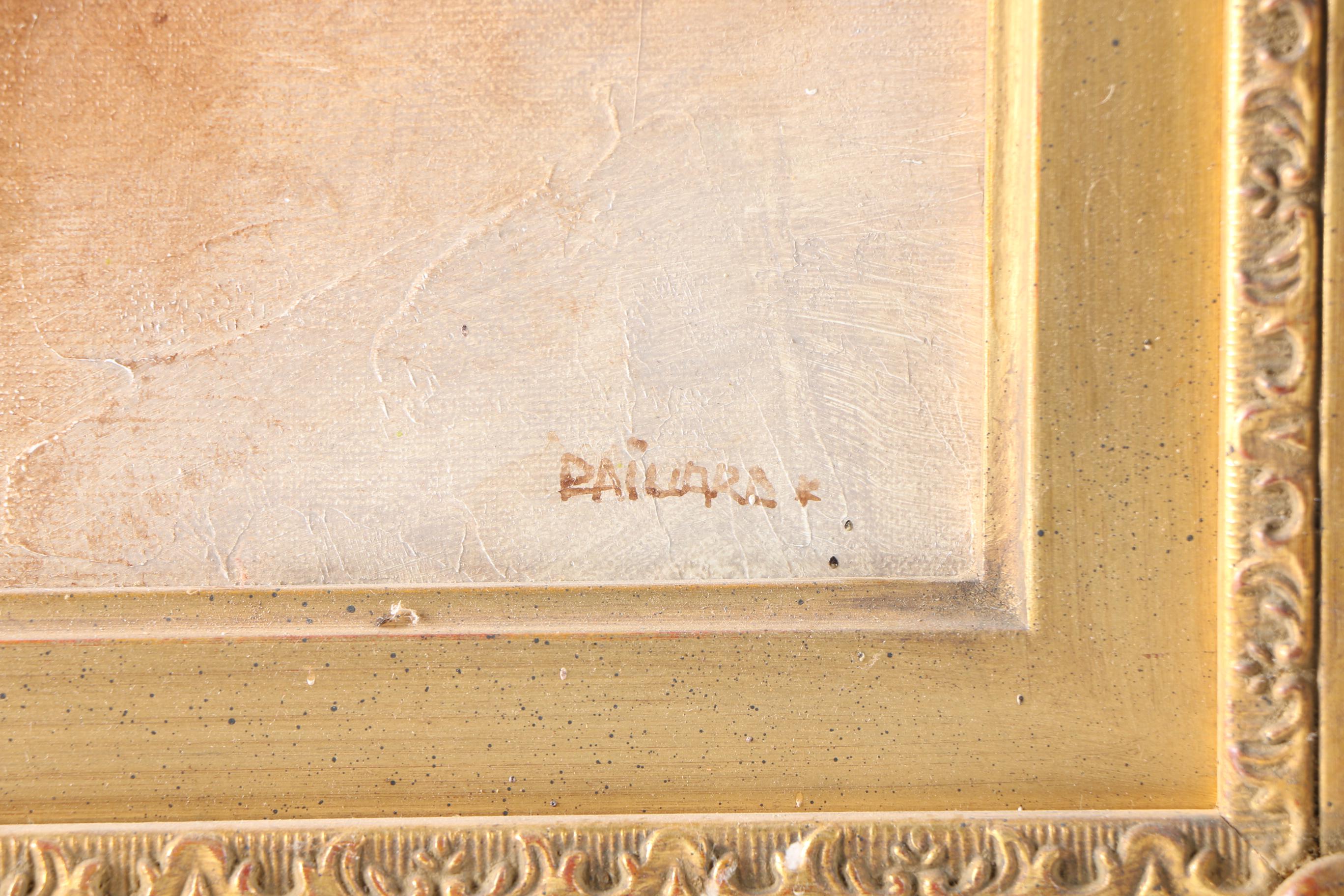 Paillard Oil Painting on Canvas of Floral Arrangement