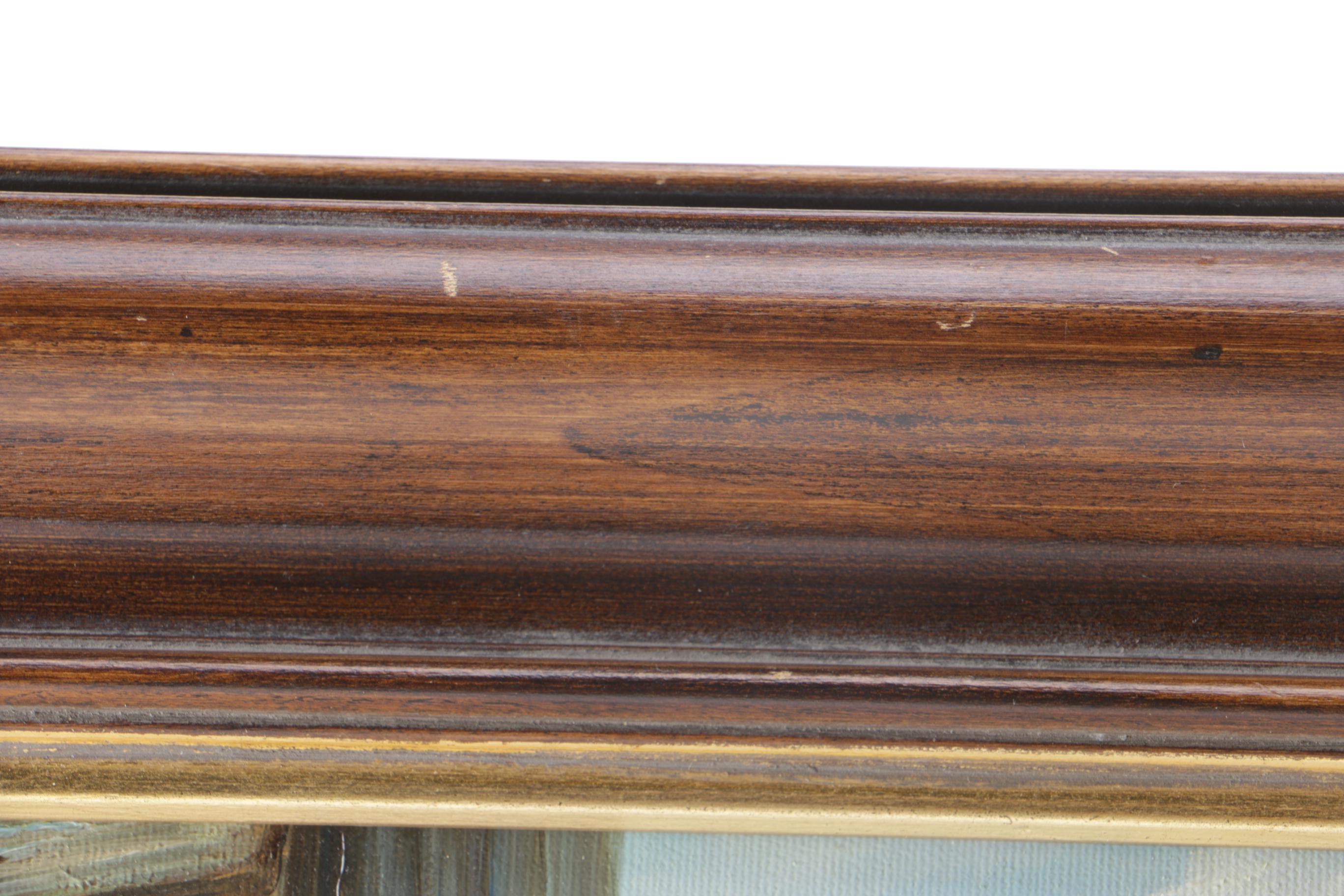 S. Rosa Original Oil on Canvas Pastoral Landscape with Chickens