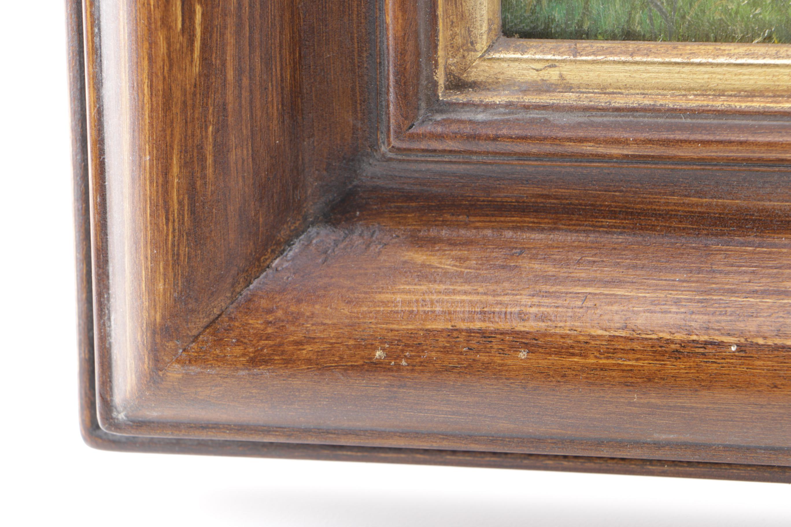 S. Rosa Original Oil on Canvas Pastoral Landscape with Chickens