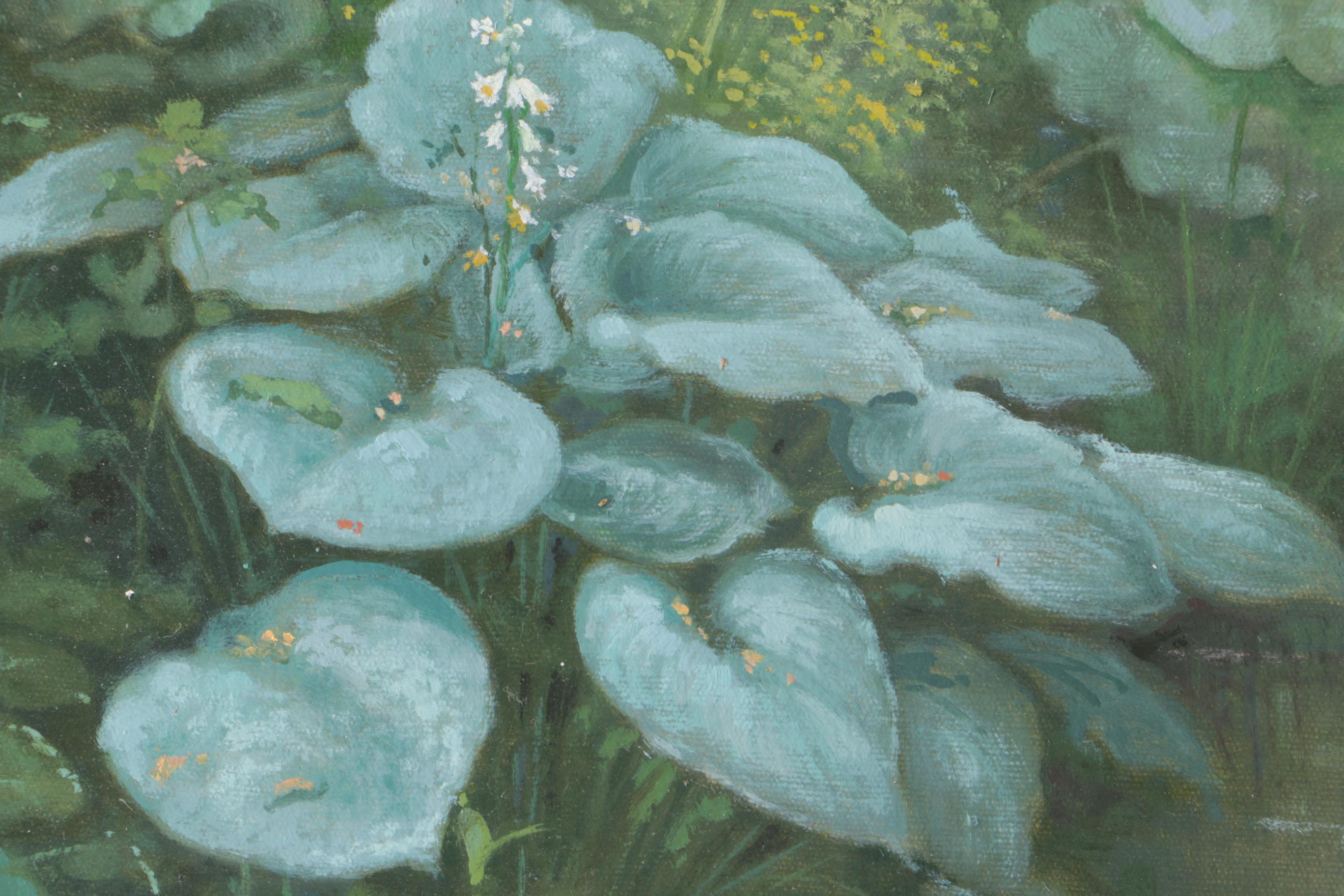 Fortunato Ornaghi Oil on Canvas "At the Pond"