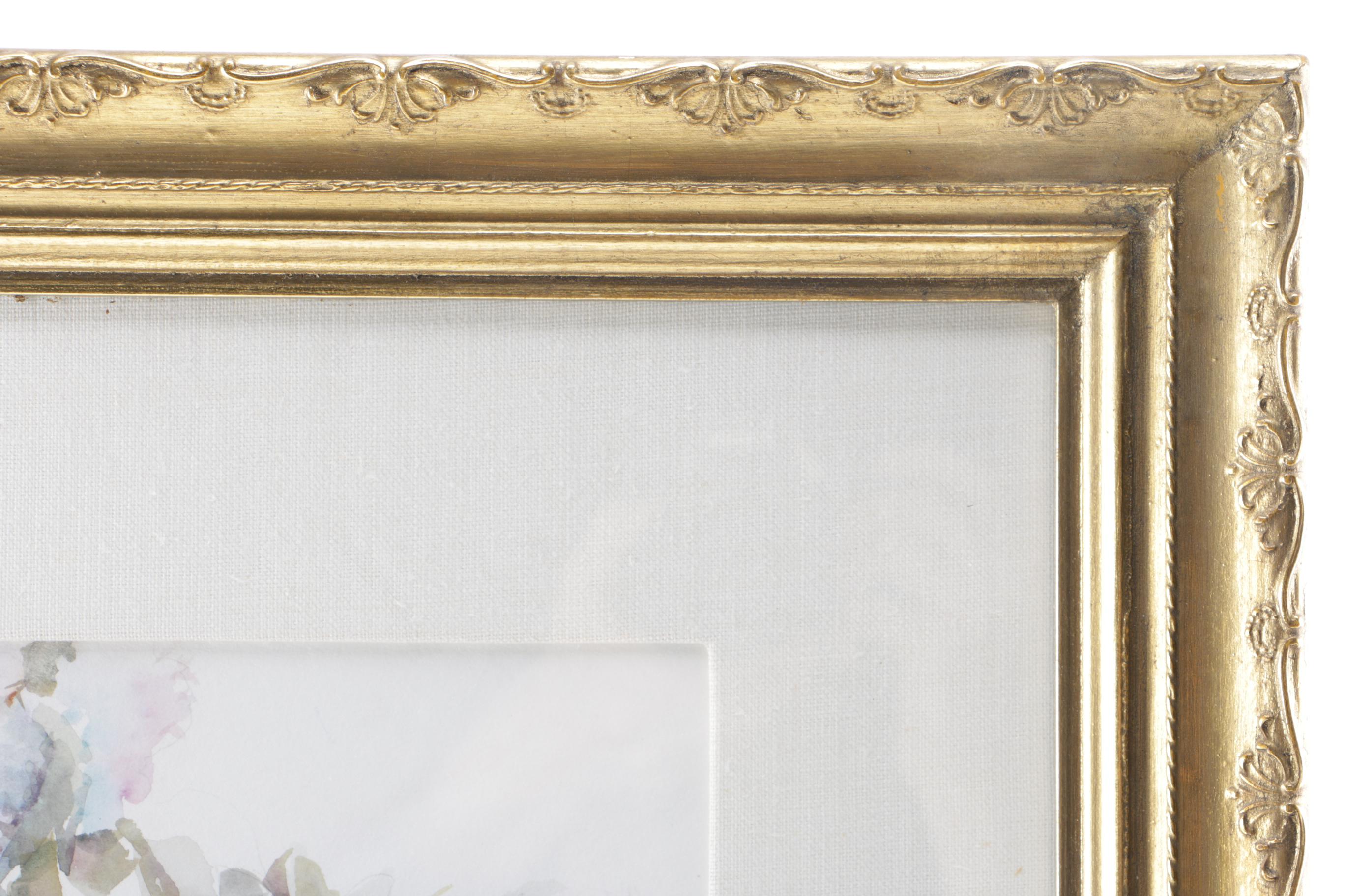 Elna Watercolor Painting Still Life with Lilacs