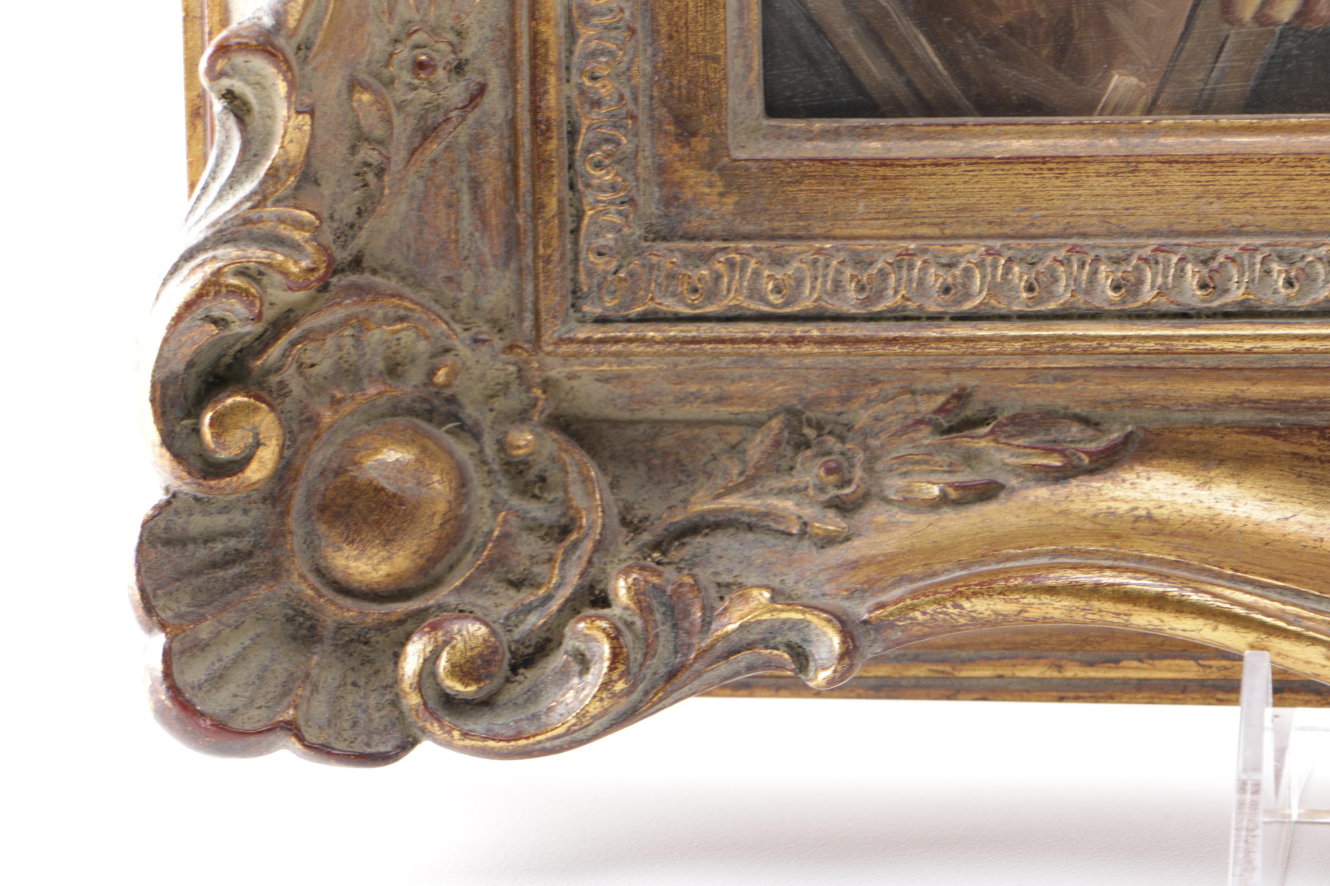 Oil on Board Painting of Reclining Female Nude