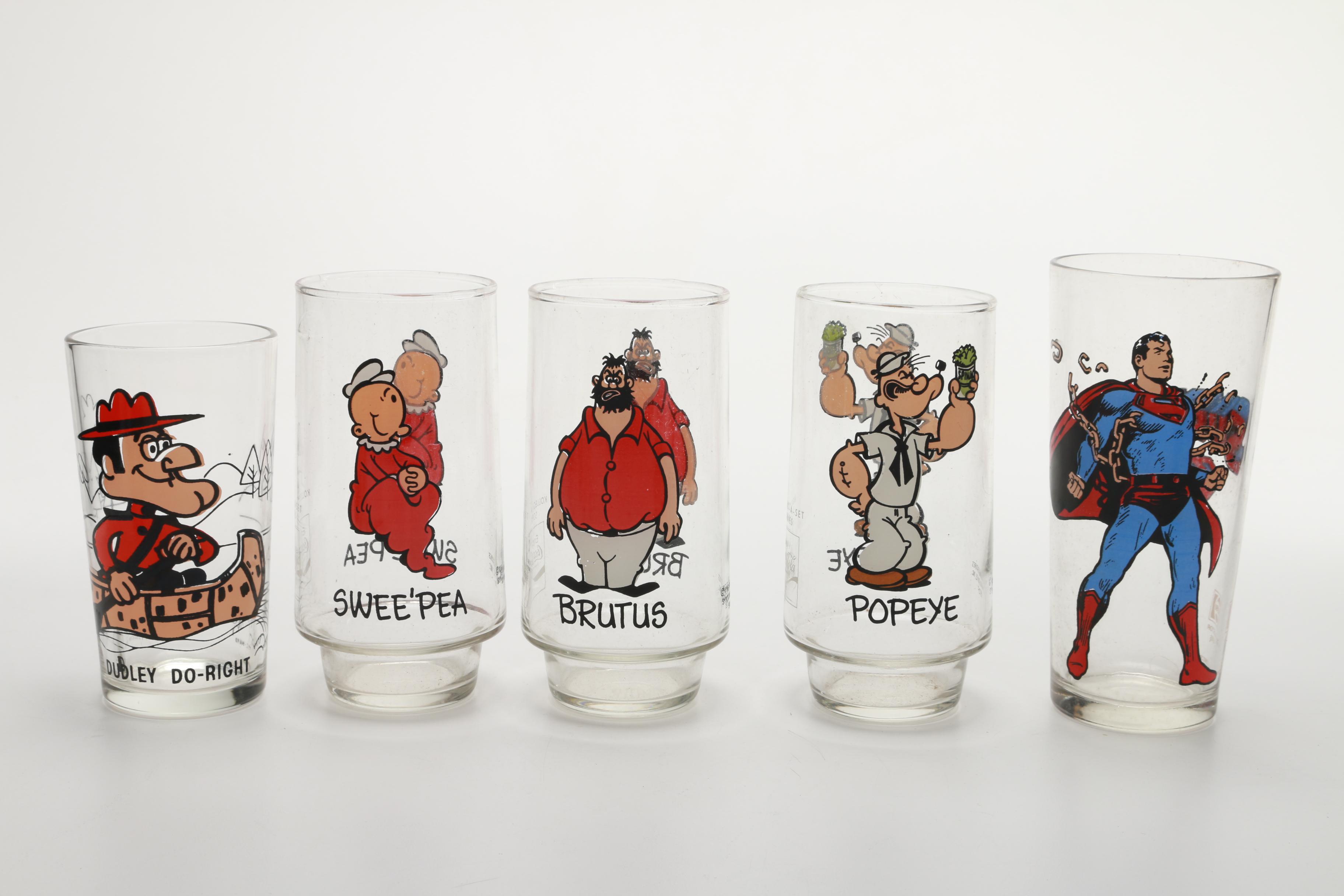Vintage Cartoon Themed Glassware