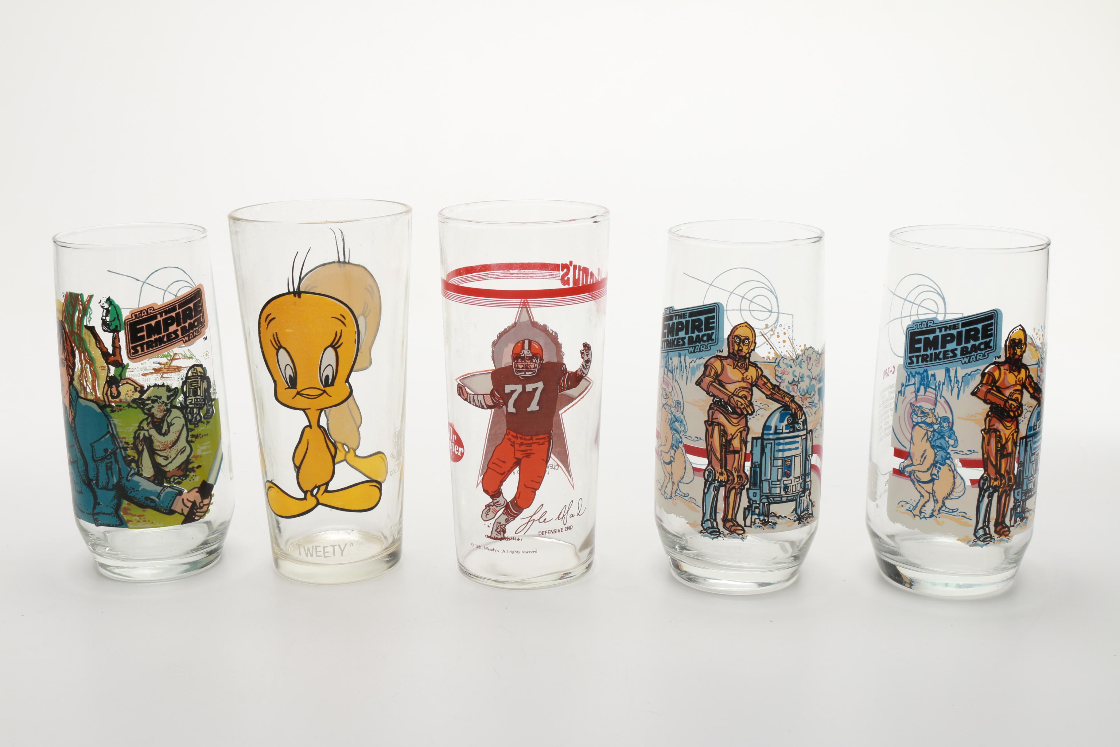 Vintage Cartoon Themed Glassware