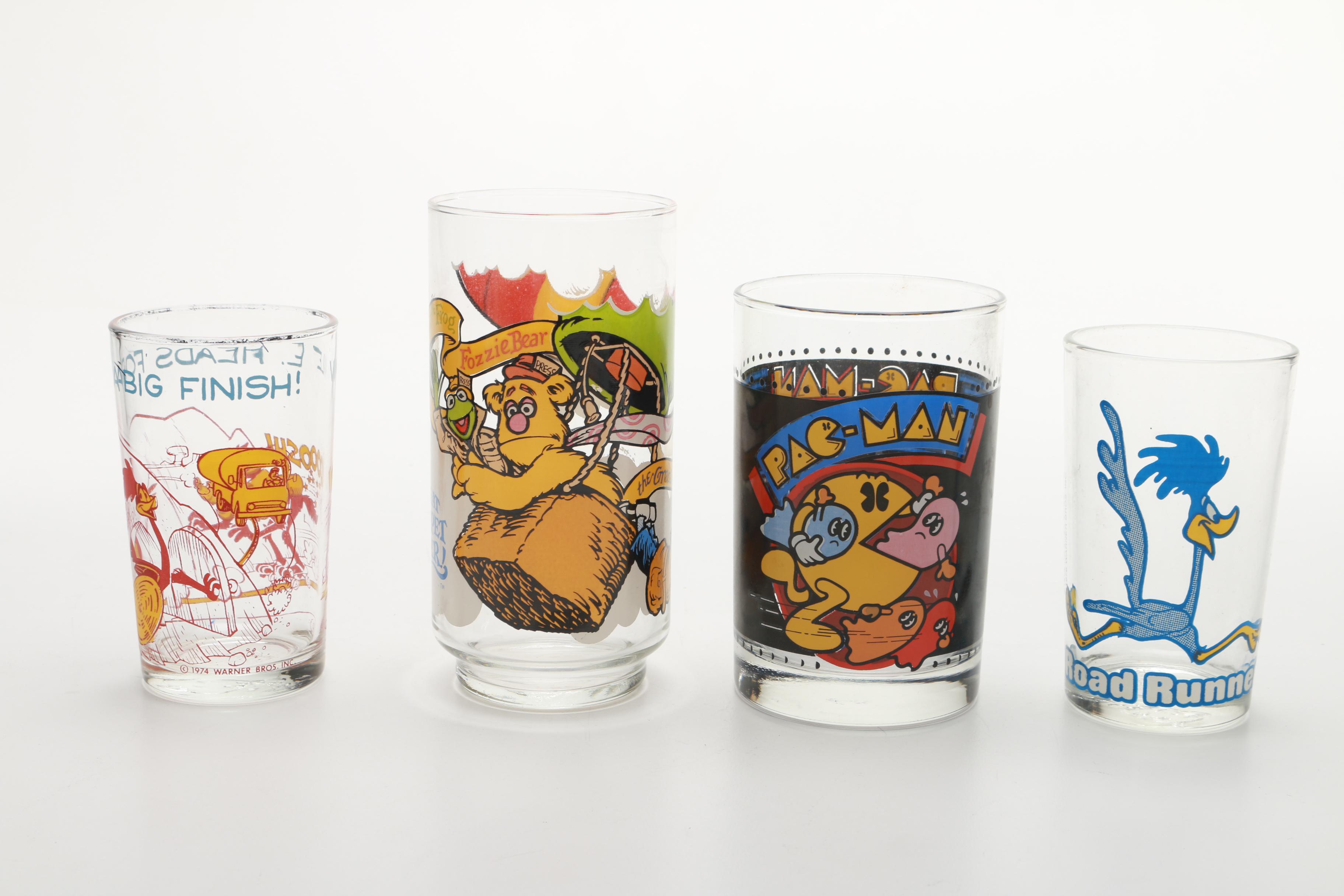 Vintage Cartoon Themed Glassware