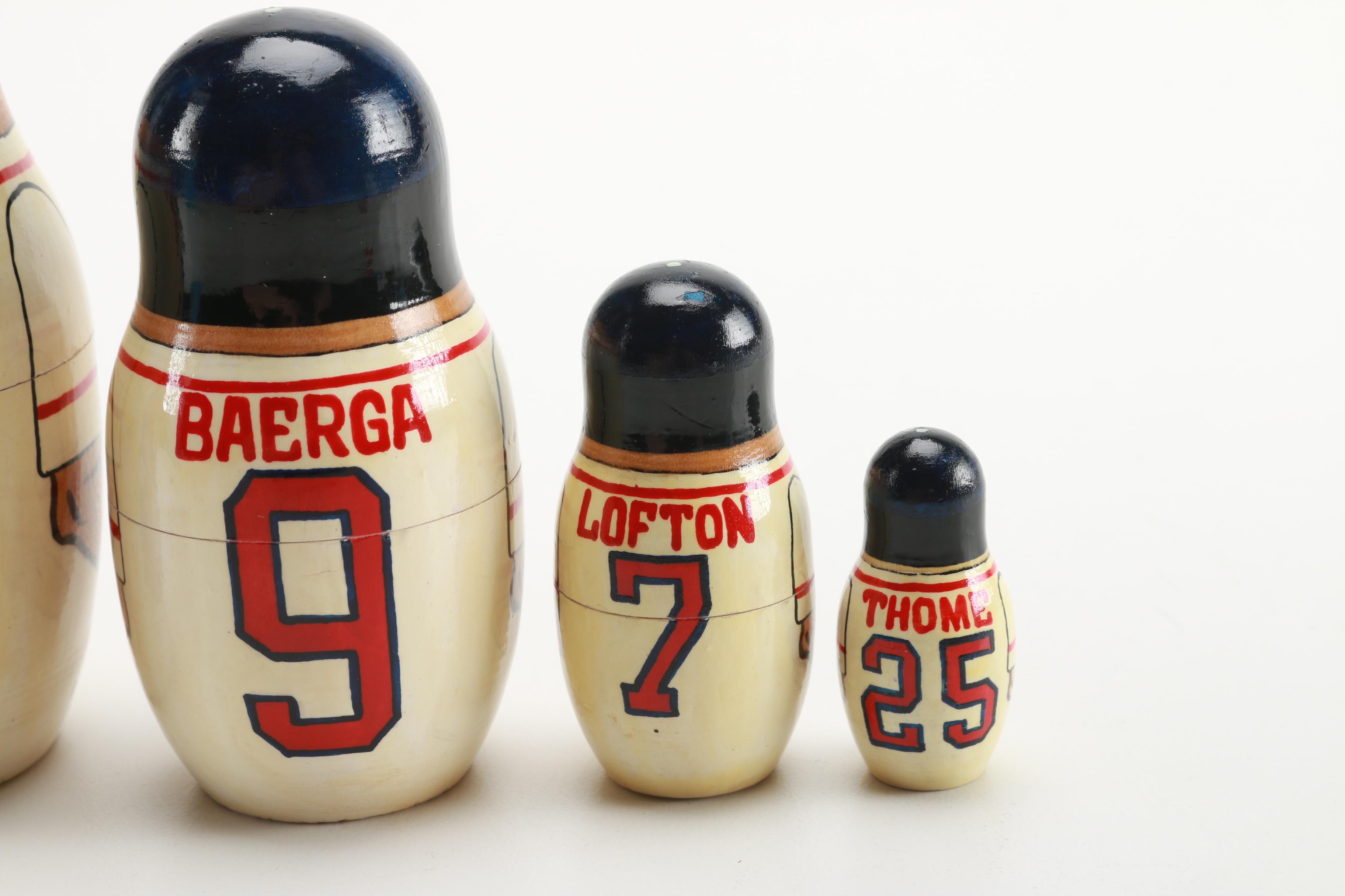 1995 Cleveland Indians Hand Painted Nesting Dolls
