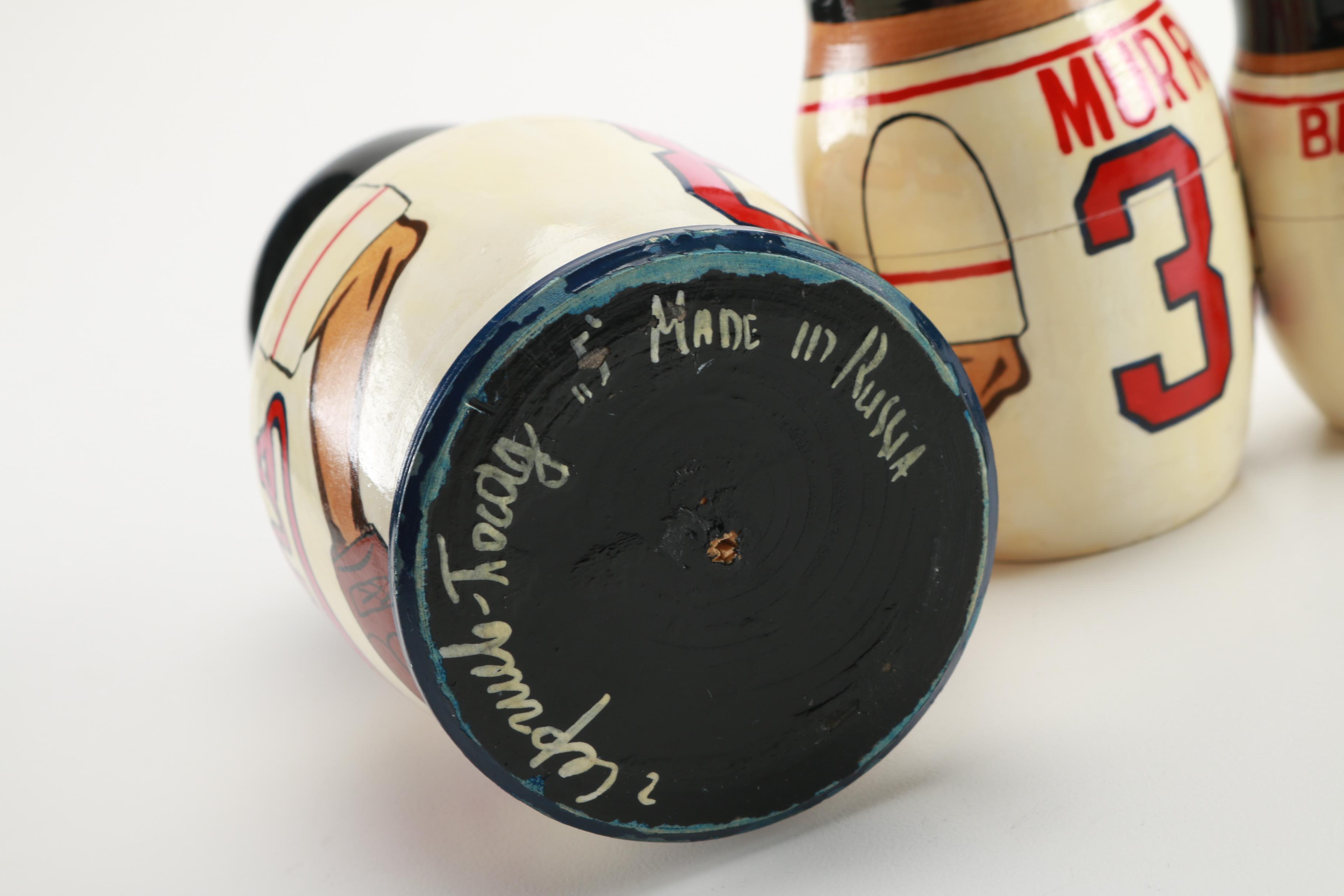 1995 Cleveland Indians Hand Painted Nesting Dolls