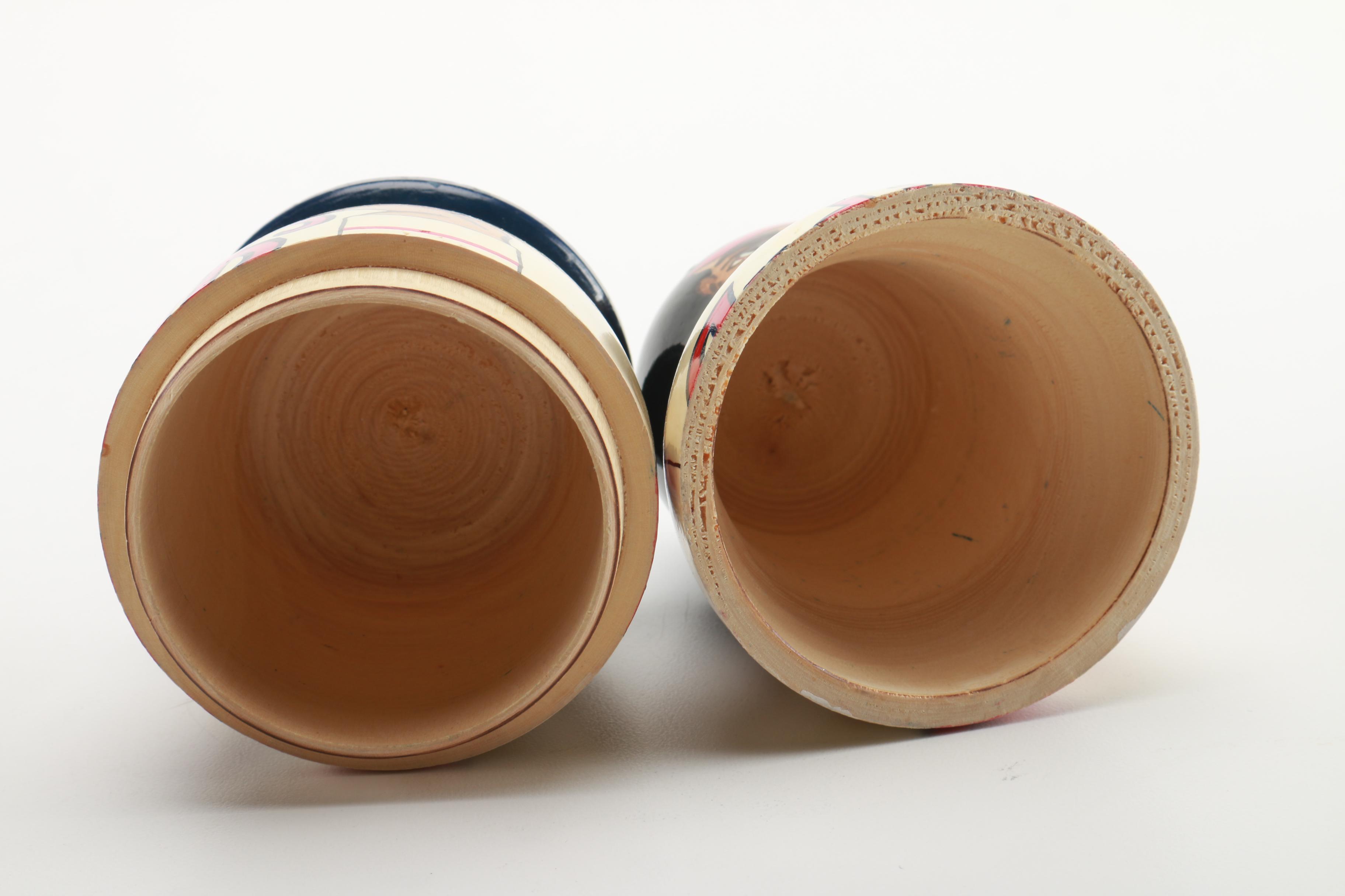 1995 Cleveland Indians Hand Painted Nesting Dolls