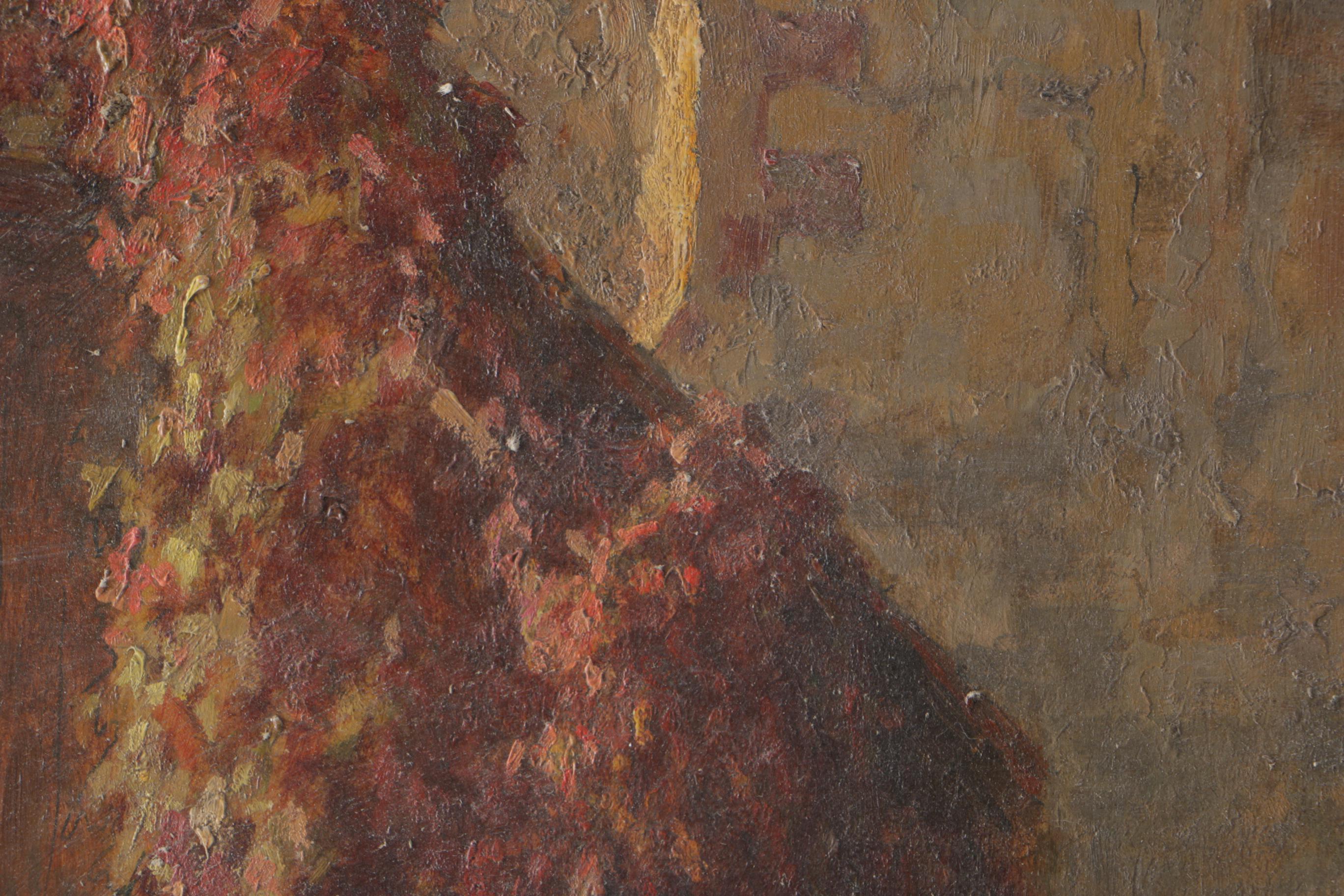 Stephan Simony  Oil Painting on Board  "City Gate of Budapest"