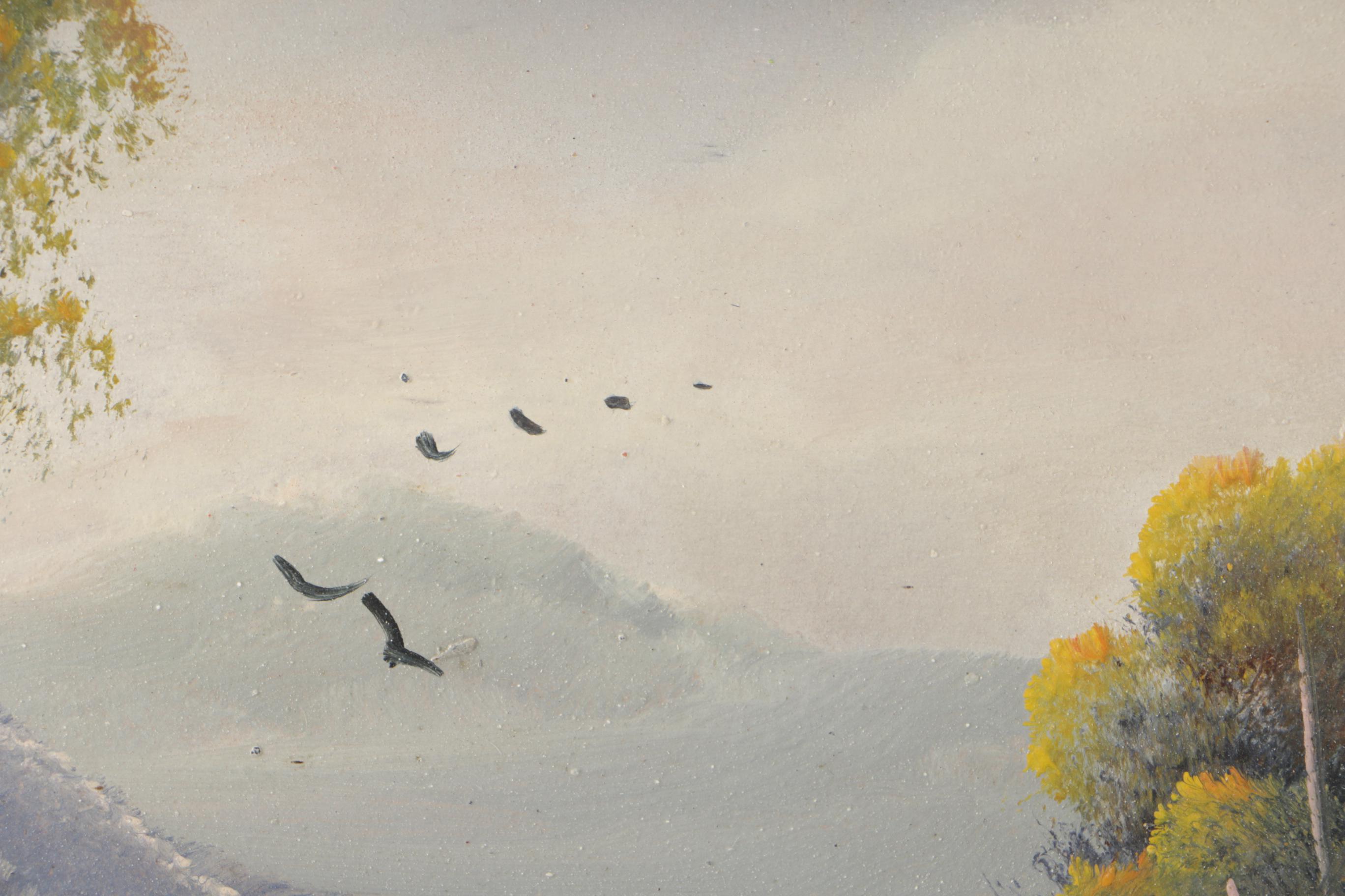 Harry Becker Oil on Board Landscape Painting