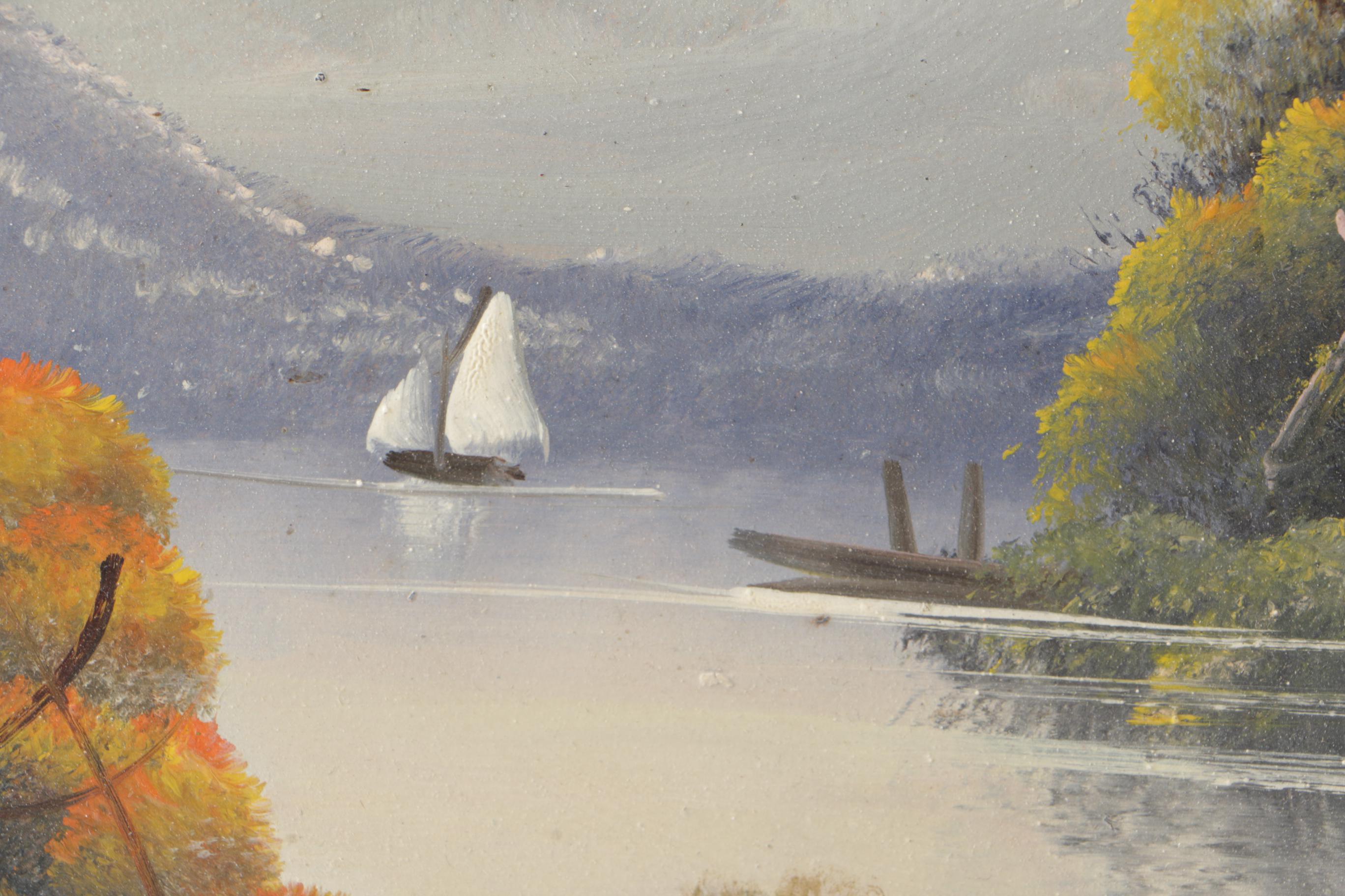 Harry Becker Oil on Board Landscape Painting