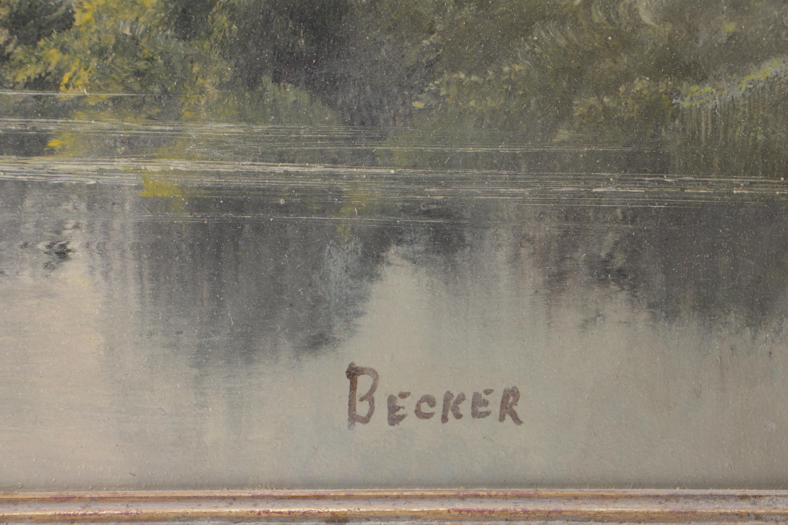 Harry Becker Oil on Board Landscape Painting