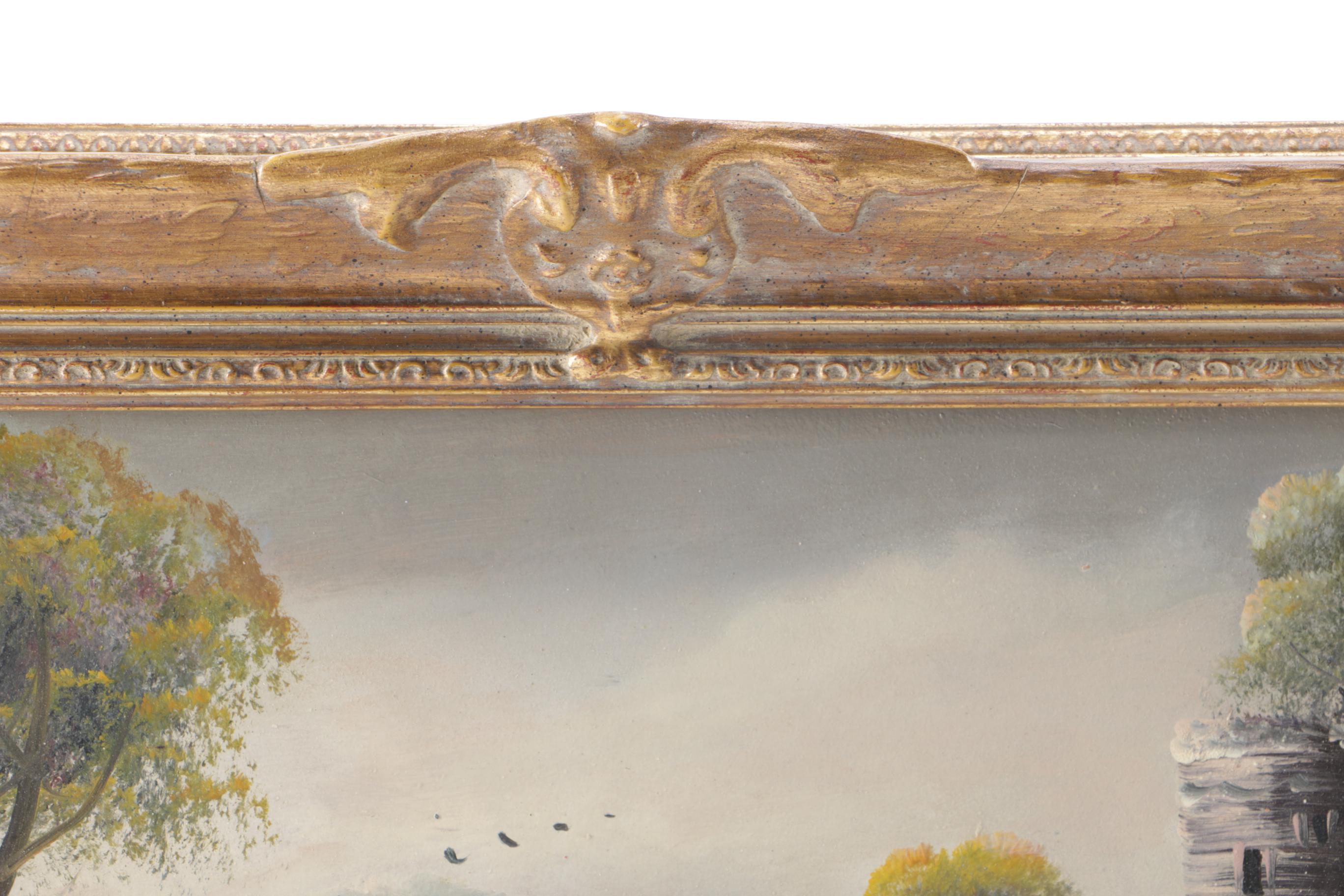 Harry Becker Oil on Board Landscape Painting