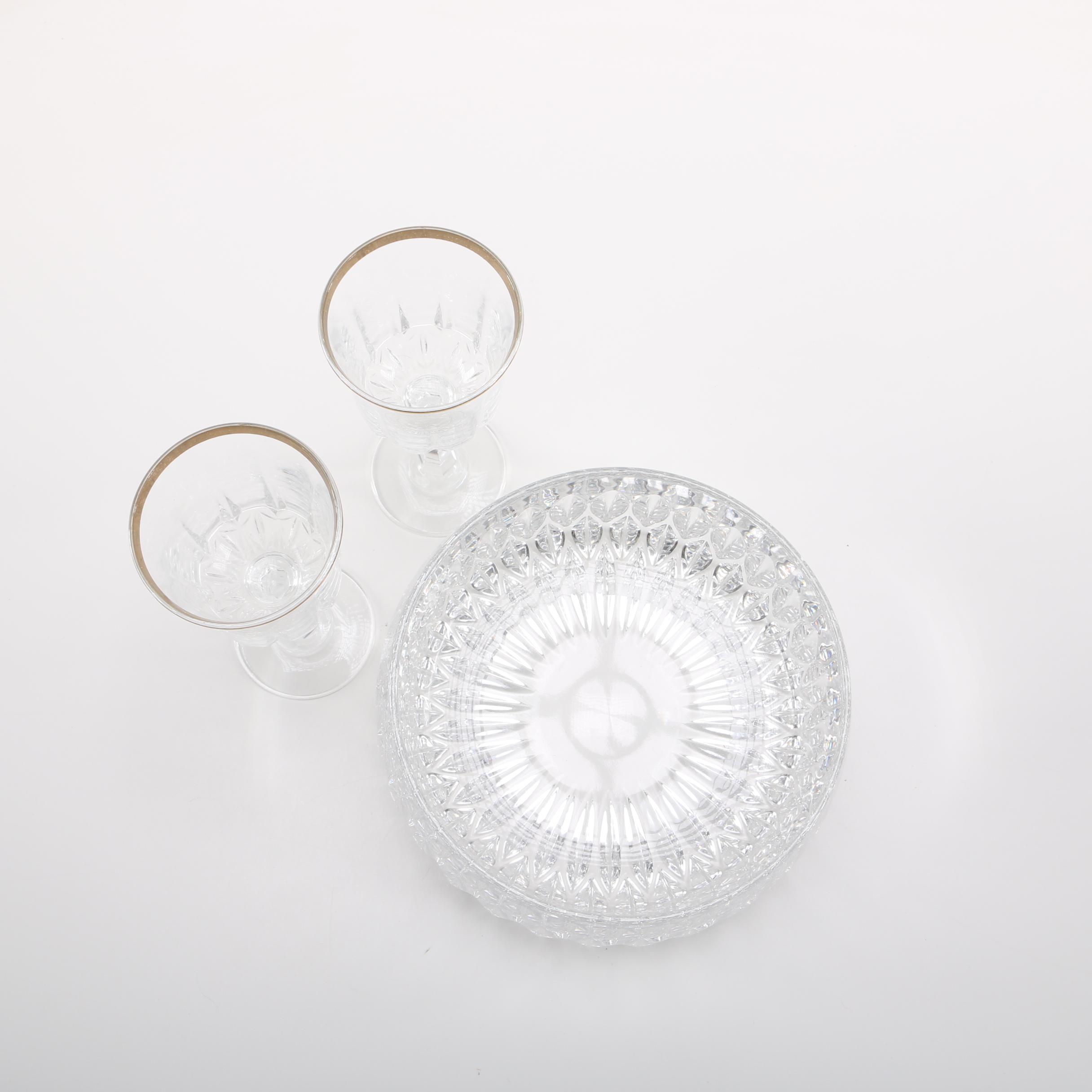 U.S. House Of Representatives Crystal Glasses and Crystal Bowl