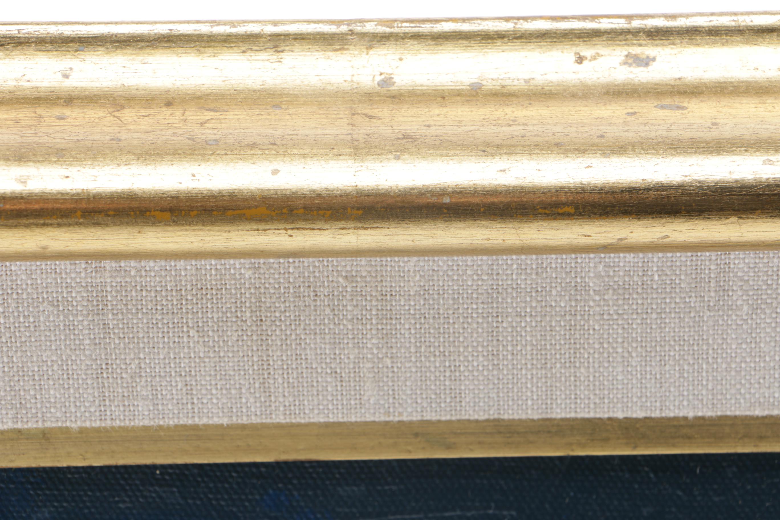 Yvonne Mora Oil Painting on Canvas "Outdoor Cafe at Night"