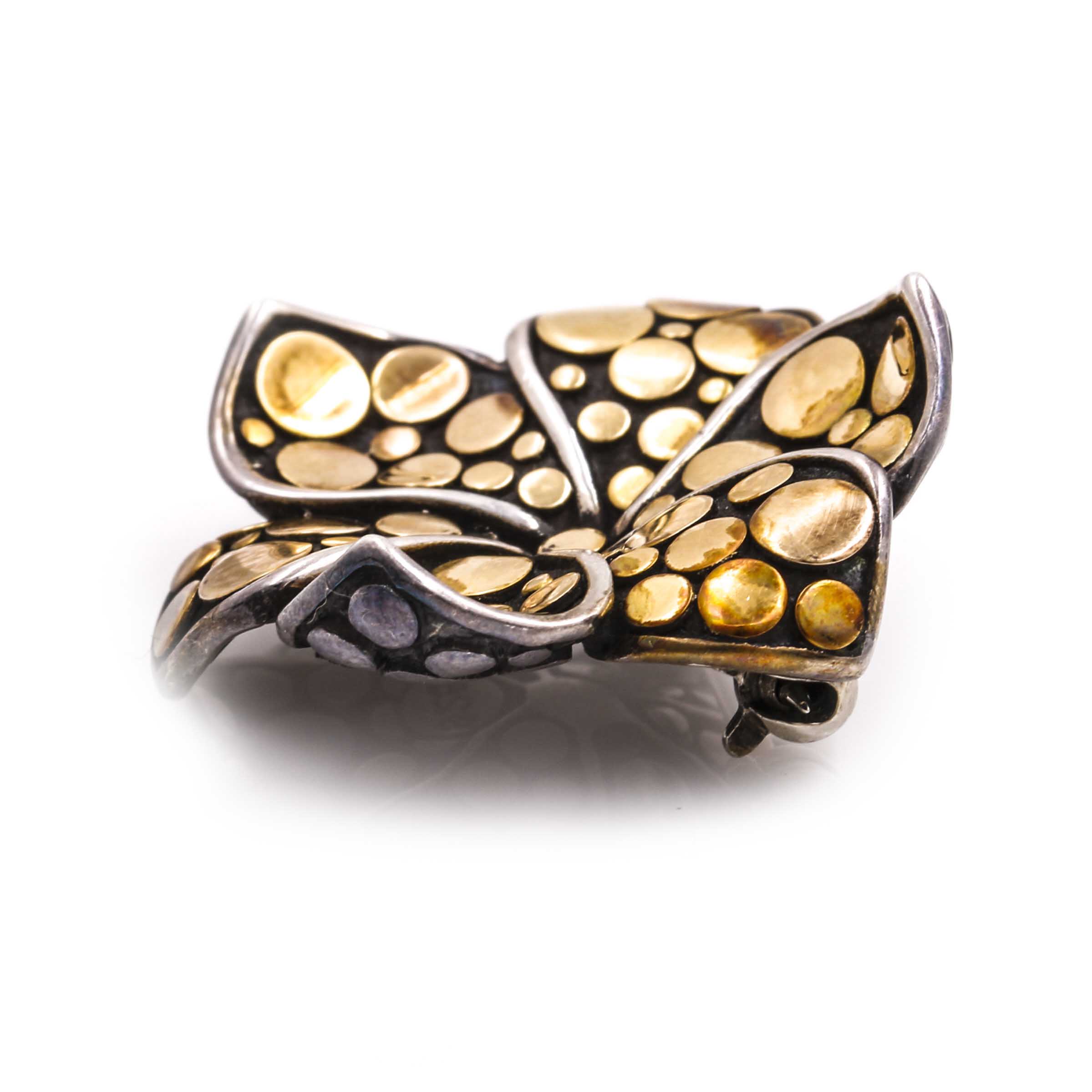 John Hardy Batu Kali Sterling Silver Flower Brooch