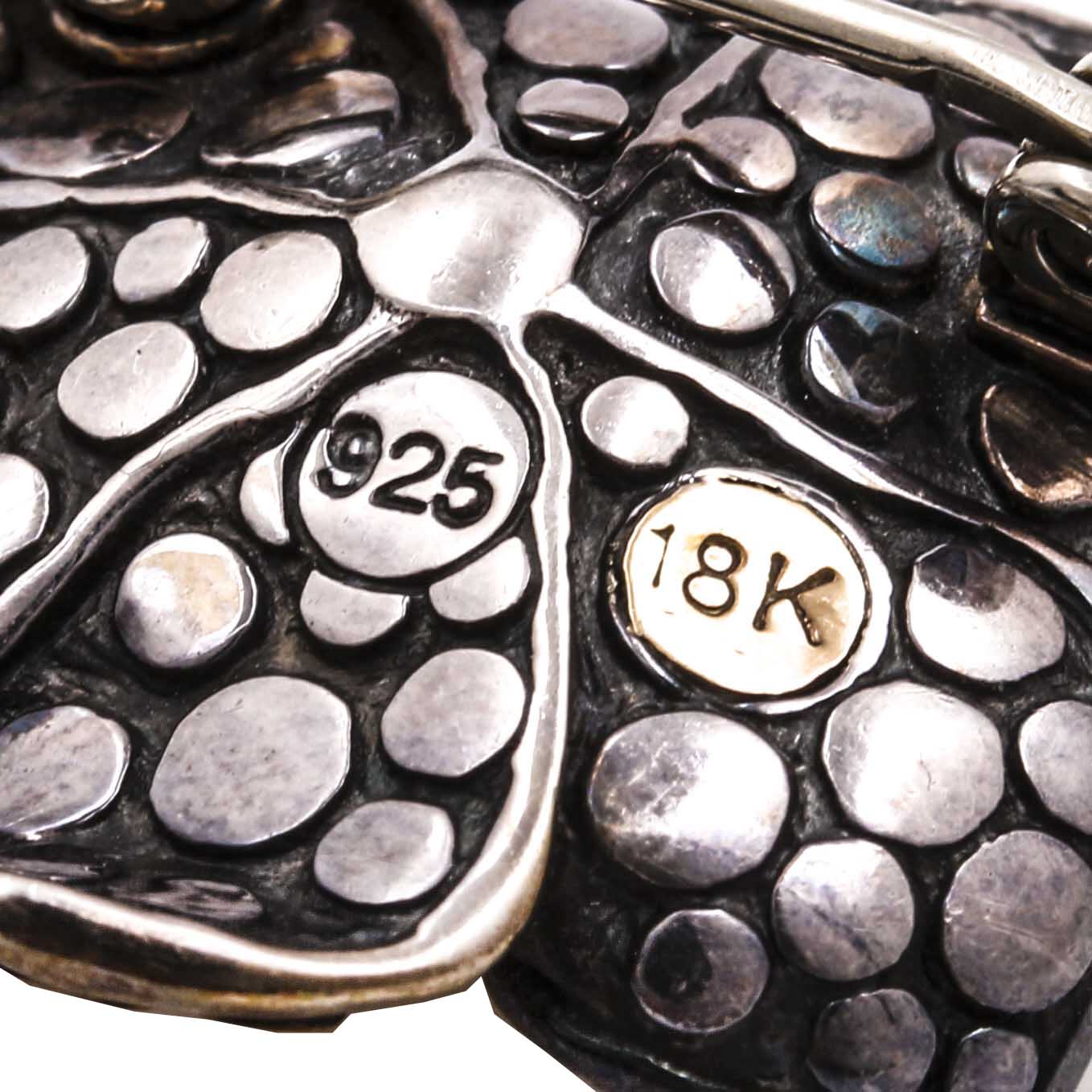 John Hardy Batu Kali Sterling Silver Flower Brooch