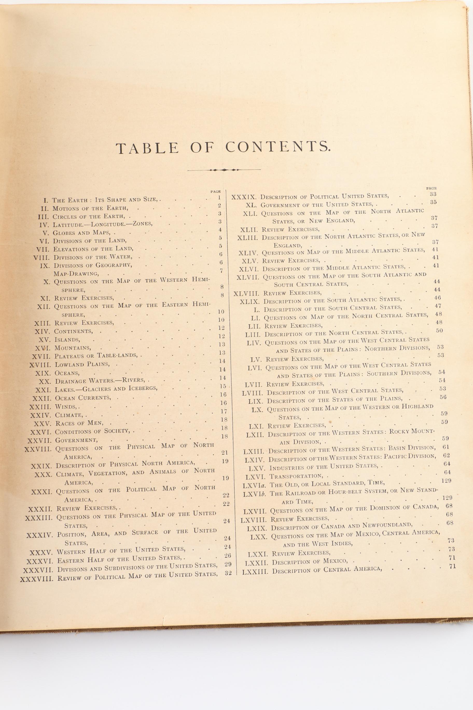 1887 "Harper's School Geography" Book