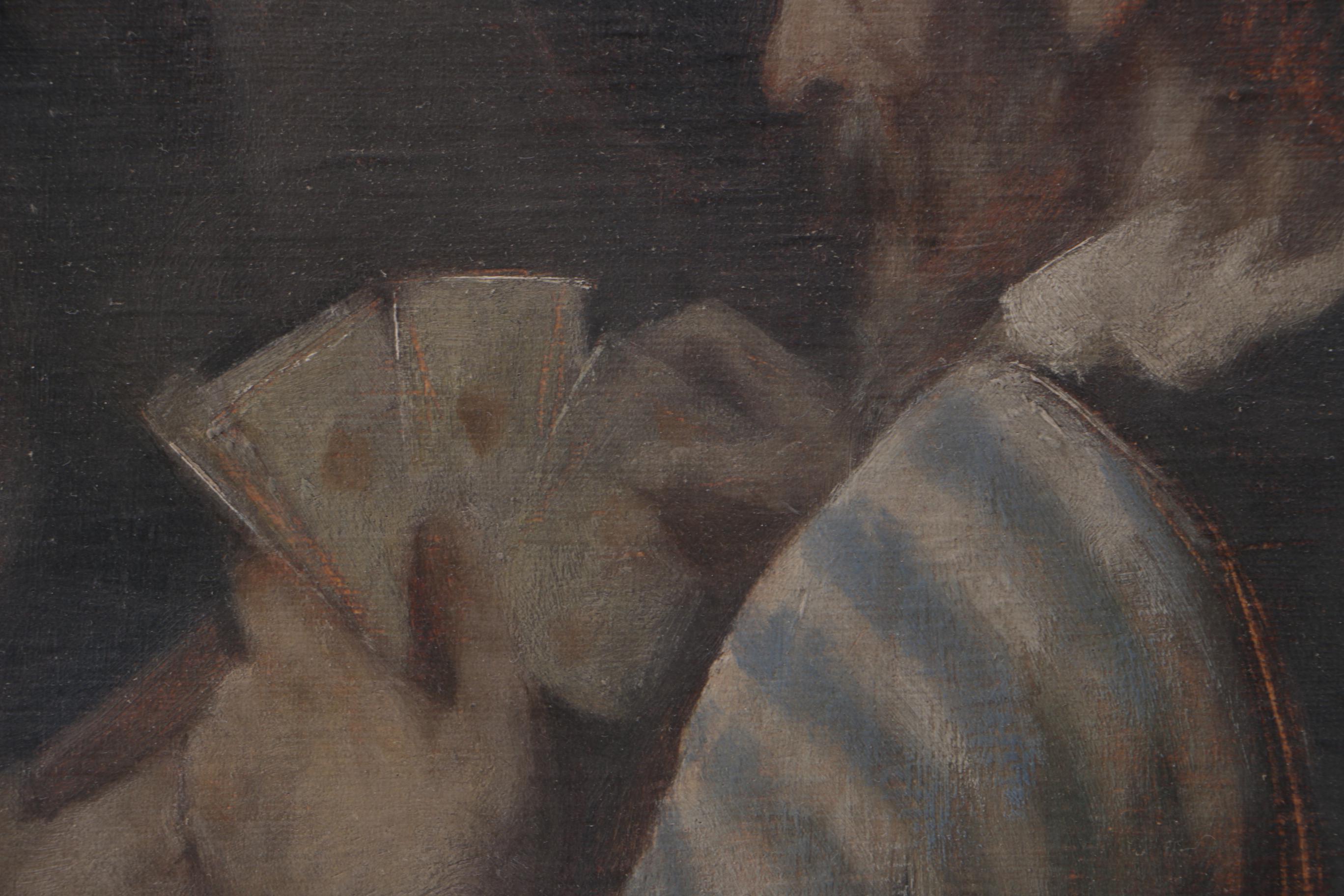 Oil Paining on Canvas of Card Players