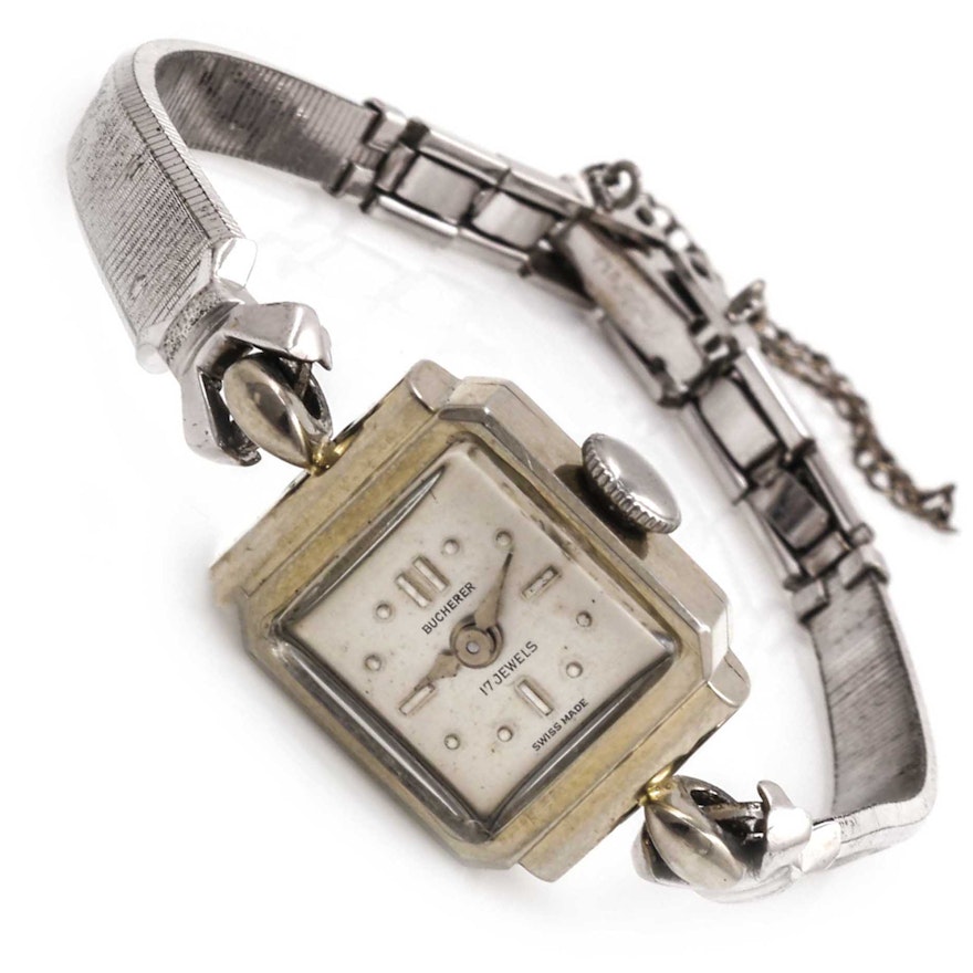 18K White Gold Bucherer Wristwatch