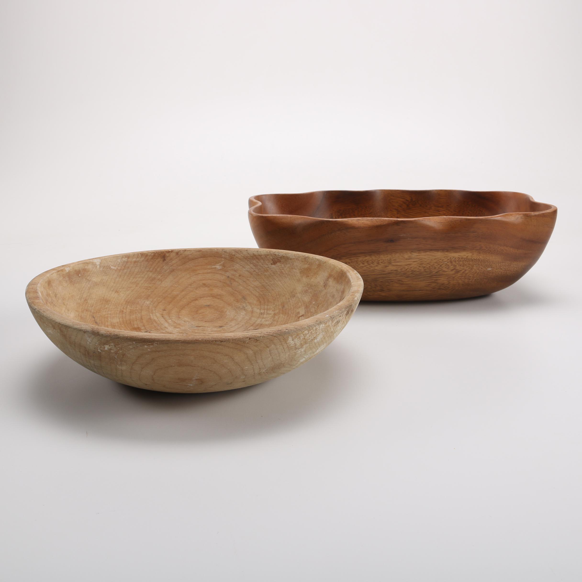 Marked Wooden Bowls