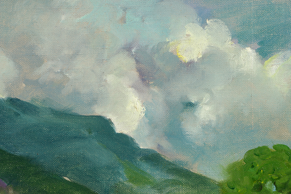 Belle Hoffman Oil Painting on Board "Stormy Skies"